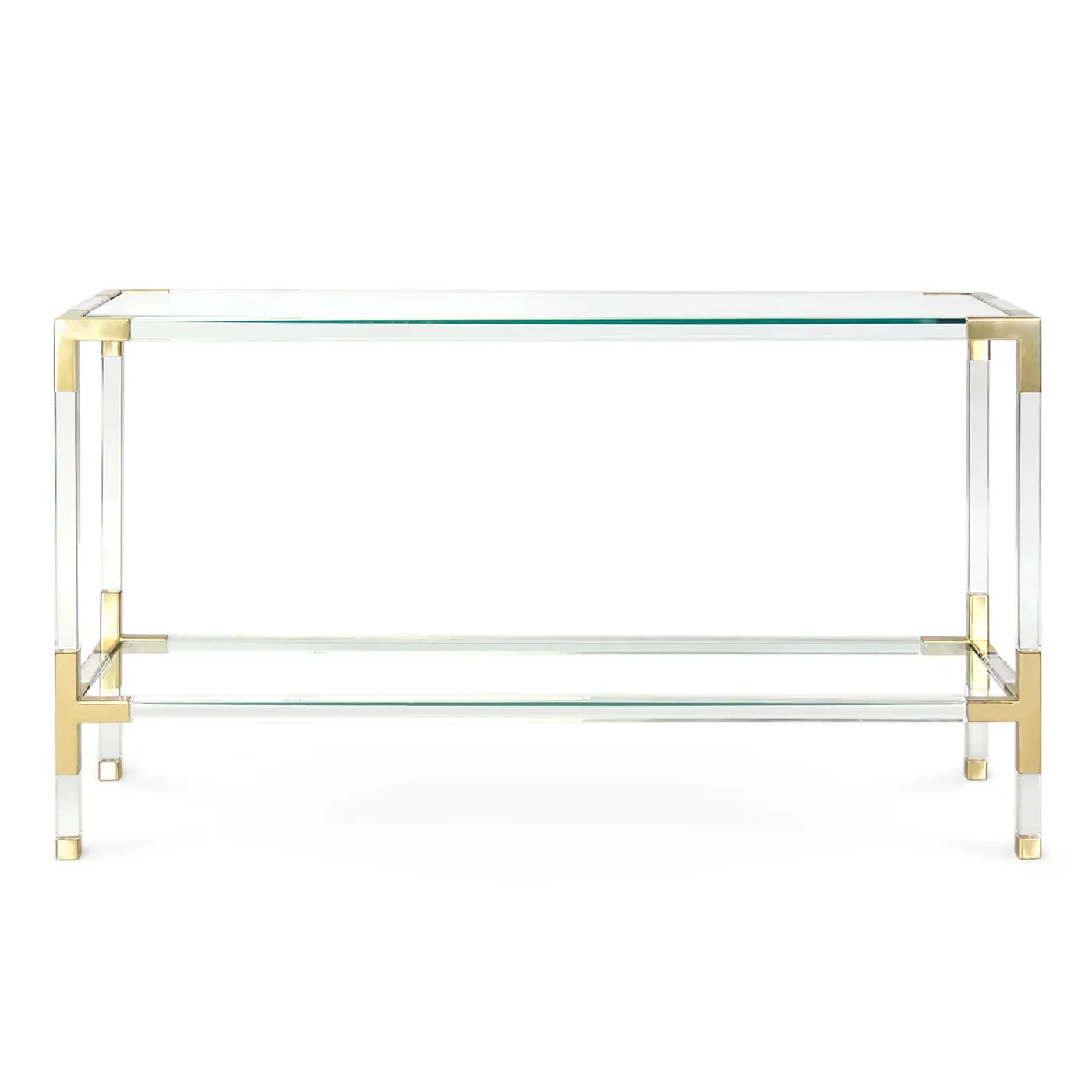 Jacques 50" Console Table - Acrylic, Brass by Jonathan Adler