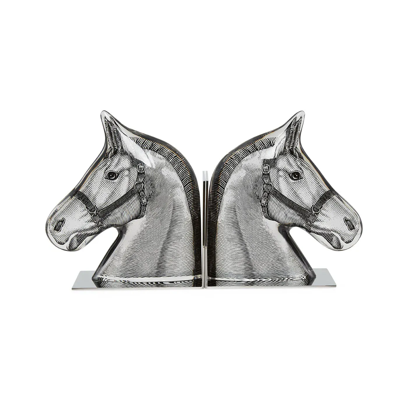 Jonathan Adler Horse Bookends - Silver, Acrylic product