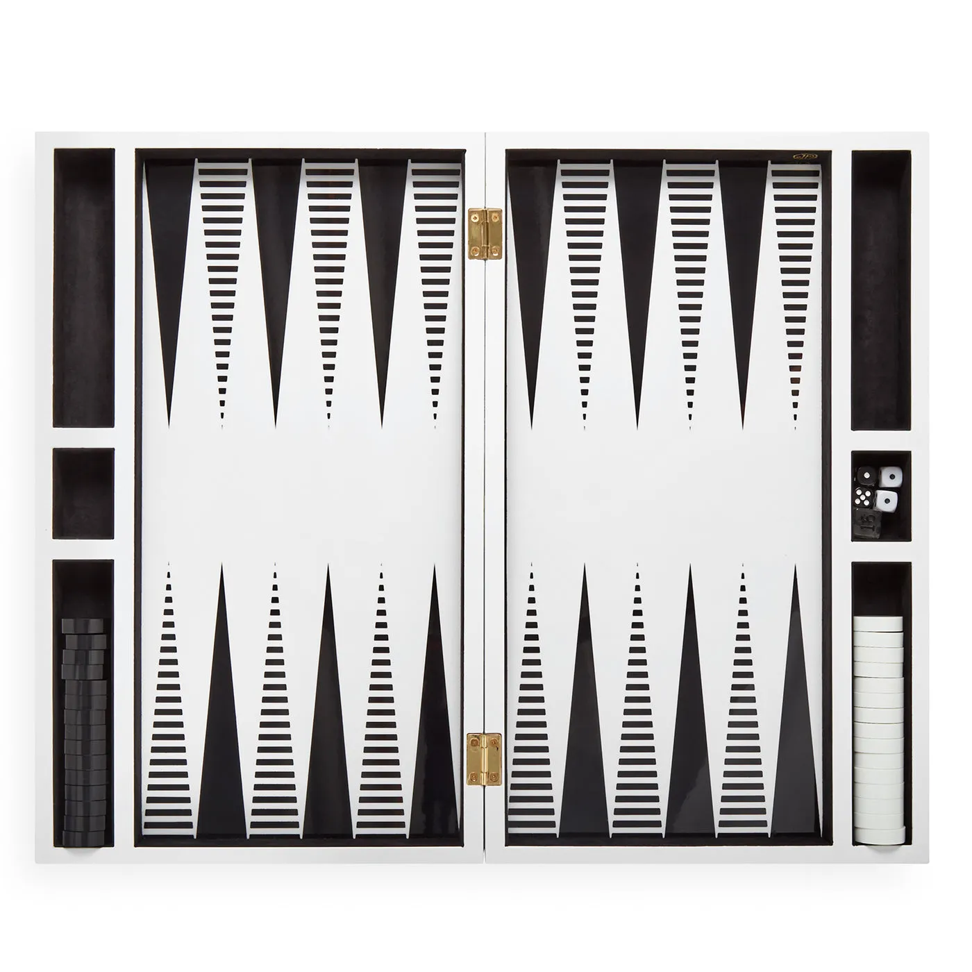 Jonathan Adler Op Art Backgammon Set - Black, White product