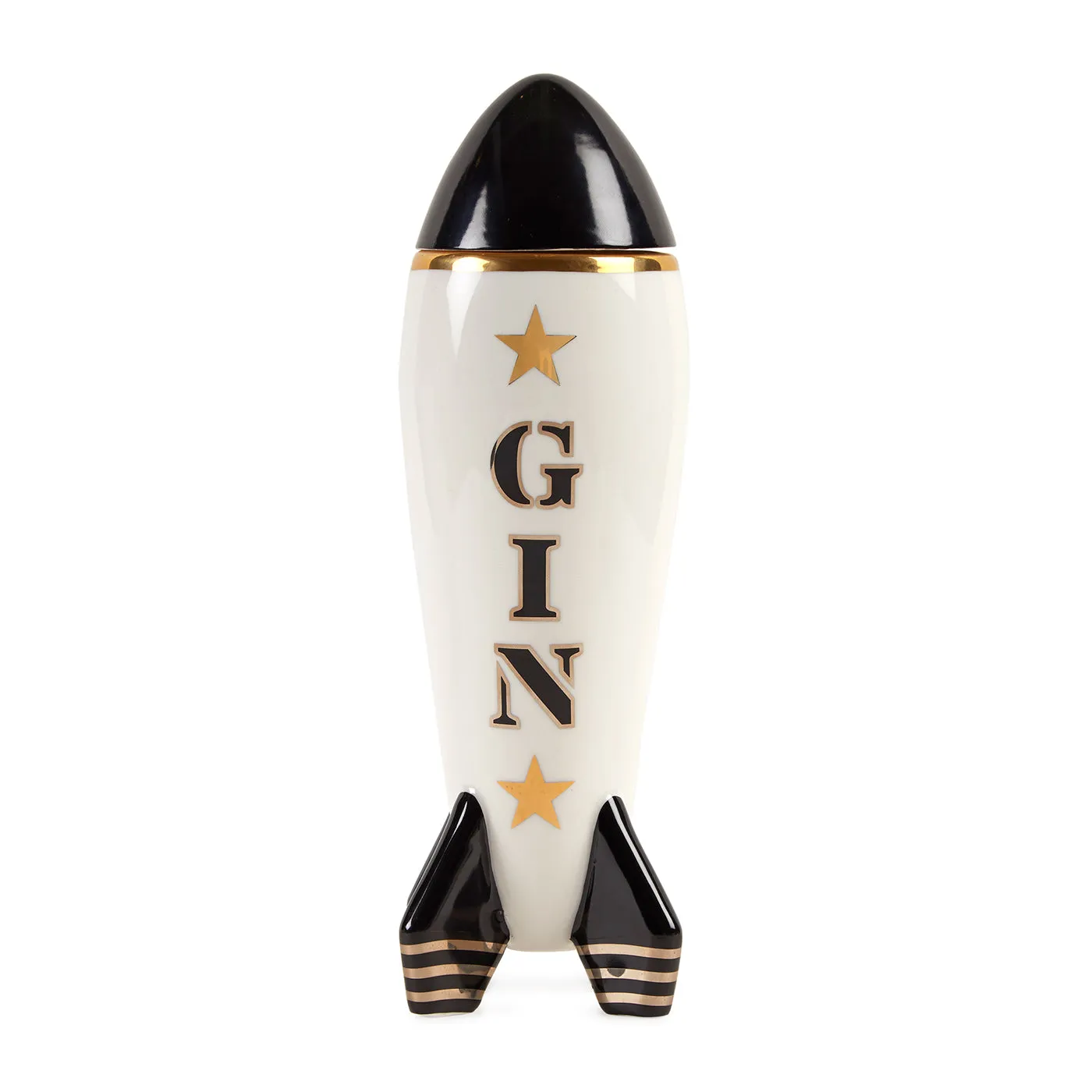 Jonathan Adler Rocket Gin Decanter - Gold, Porcelain product