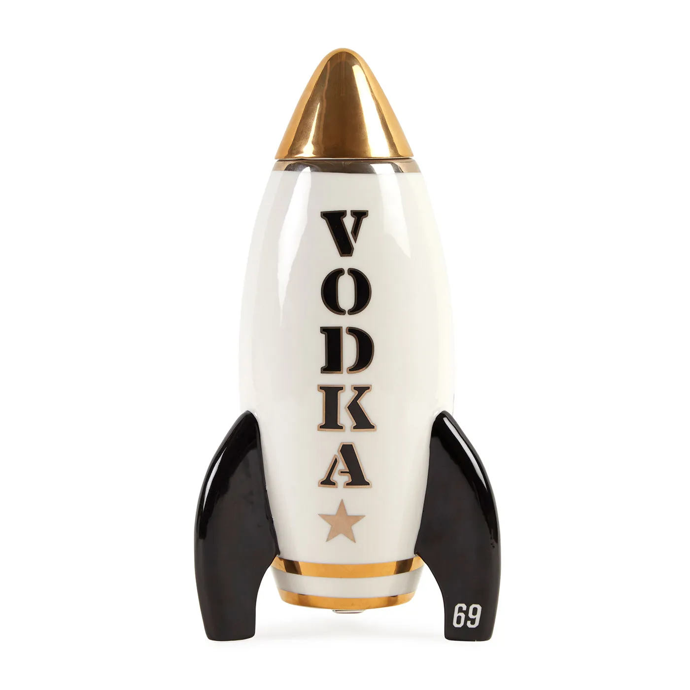 Jonathan Adler Rocket Vodka Decanter - Gold, Porcelain product