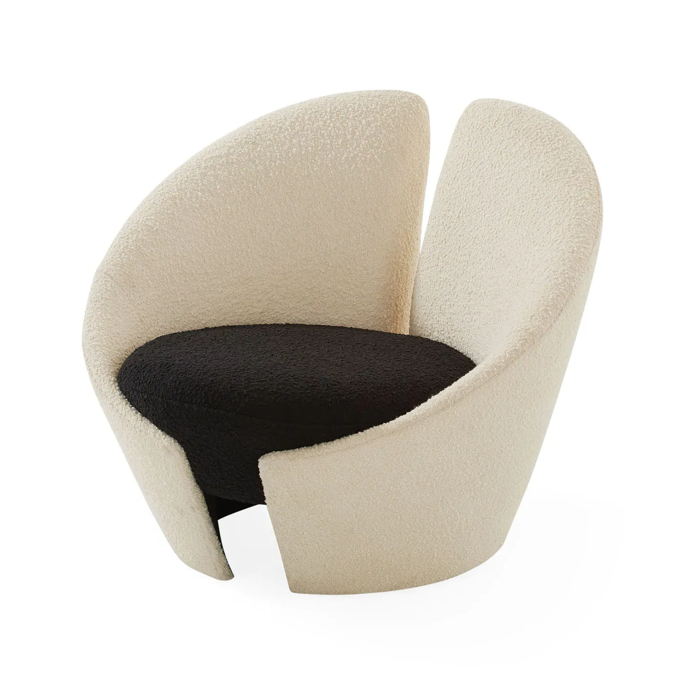 Marais Lounge Chair - Black & White, Bouclé product