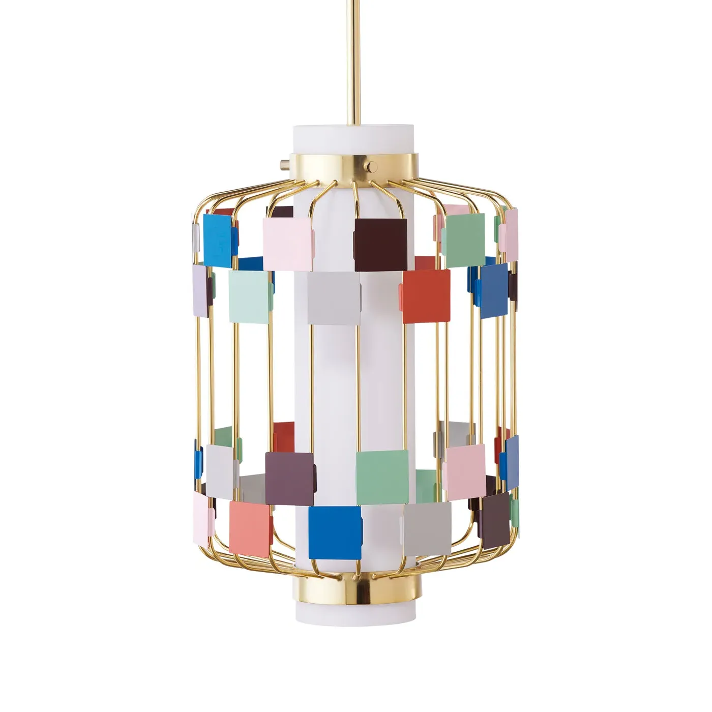 Miami Frosted Glass Pendant - Brass product