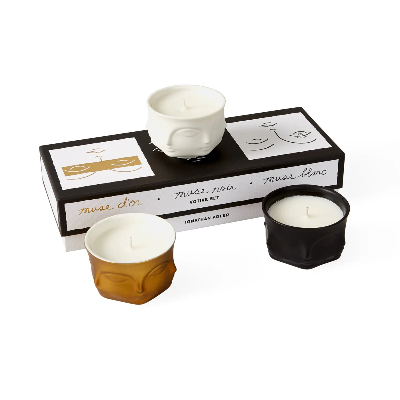 Muse Votive Porcelain Candle Set - Multicolour by Jonathan Adler