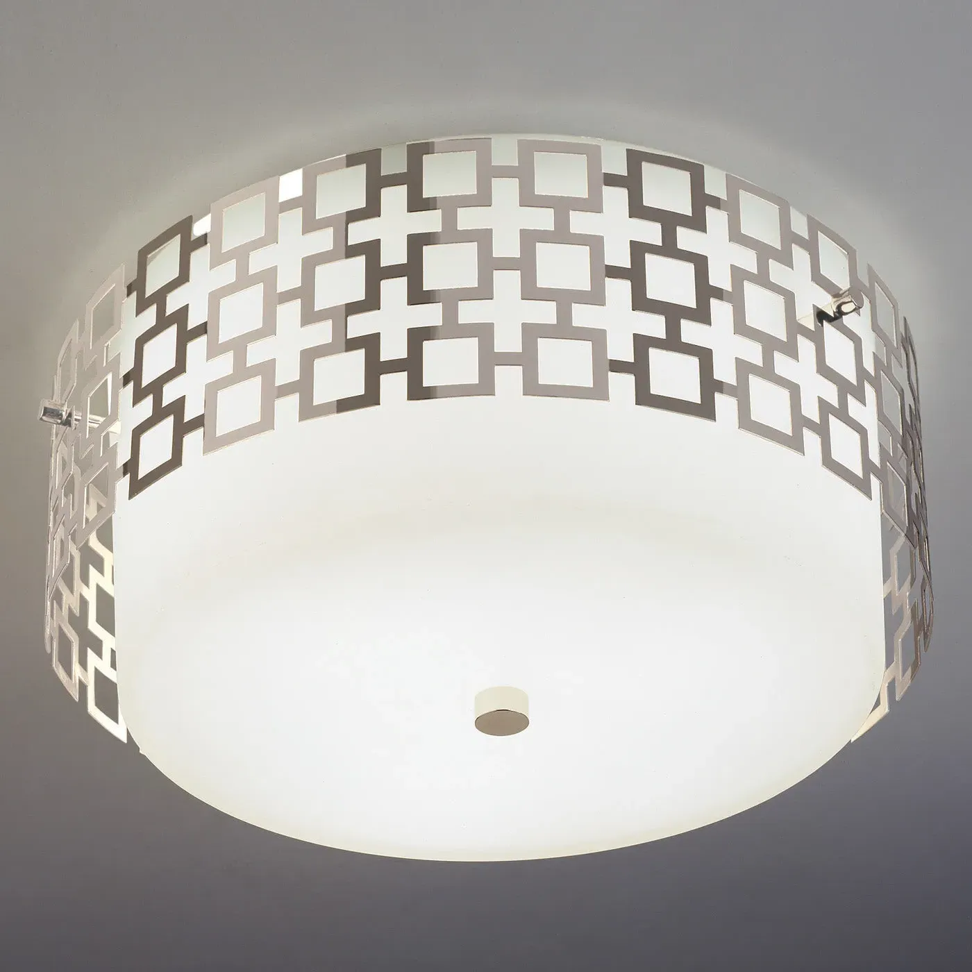 Parker Flush Mount - Frosted Glass, Laser-Cut Metal product
