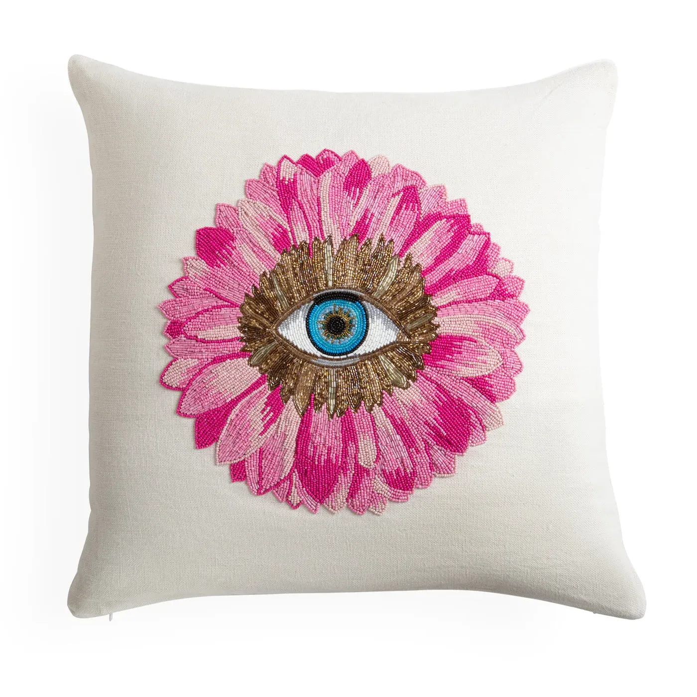 Petals Beaded Pillow - Linen product