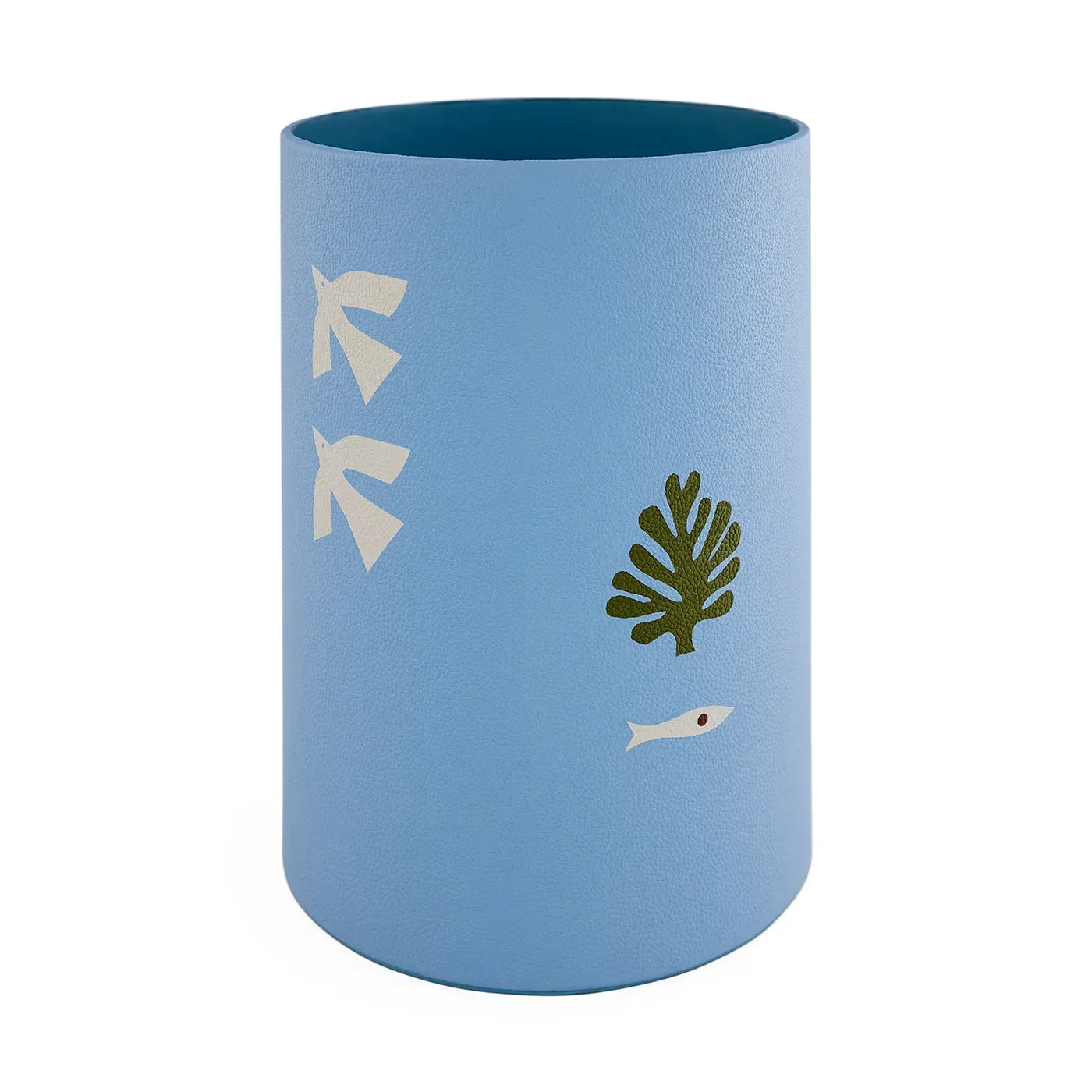 Playa Leather Waste Basket by Jonathan Adler