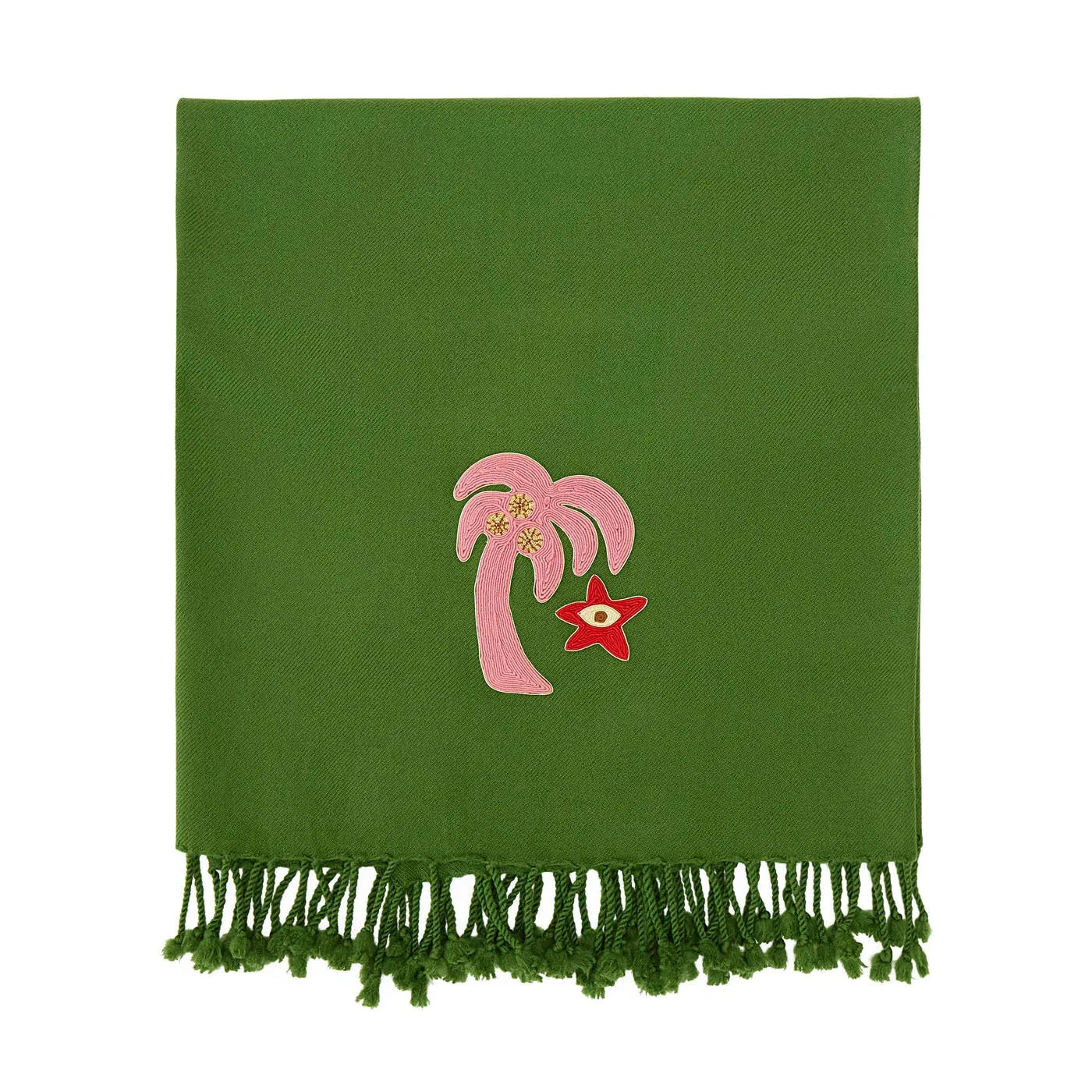 Playa Palm Tree Throw - Camel Hair, Wool product