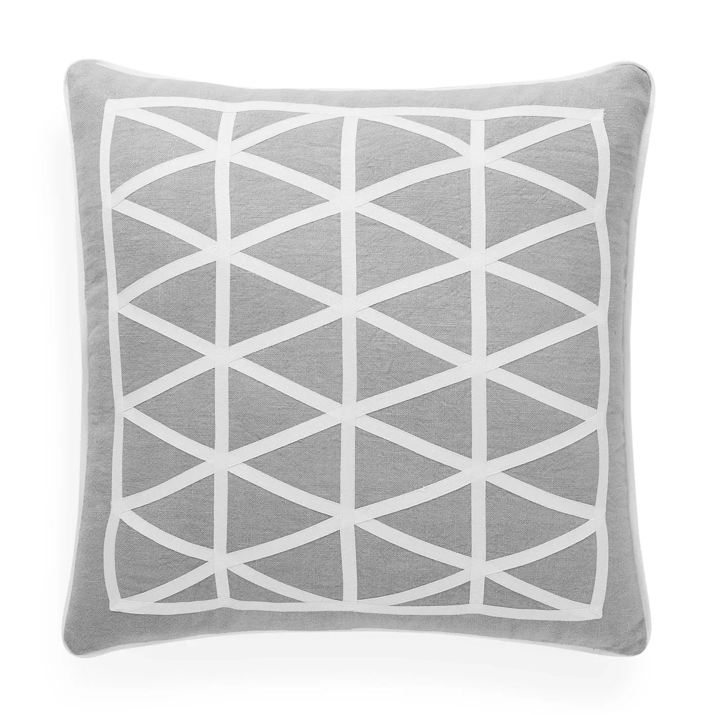 Positano Helix Throw Pillow - Grey, Linen product