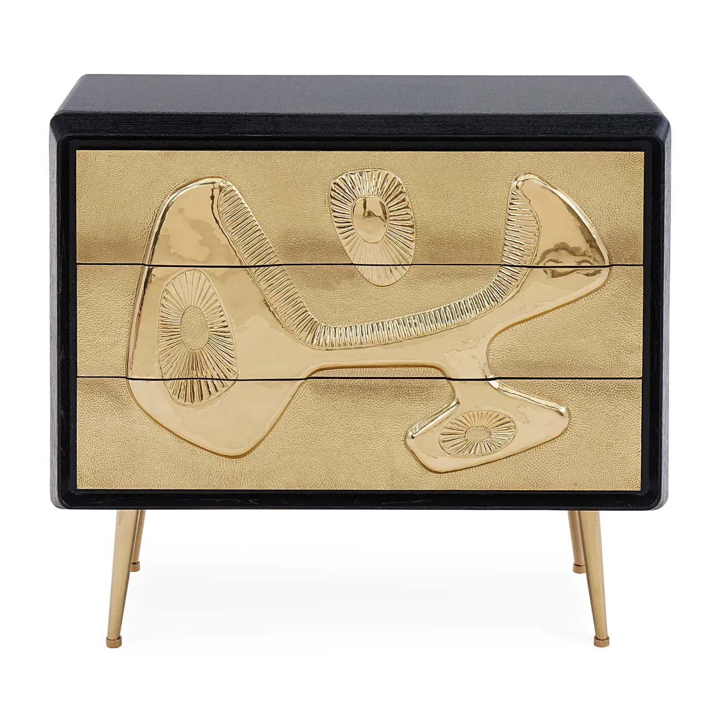 Reform Three-Drawer Chest - Ebonized Oak, Brass product