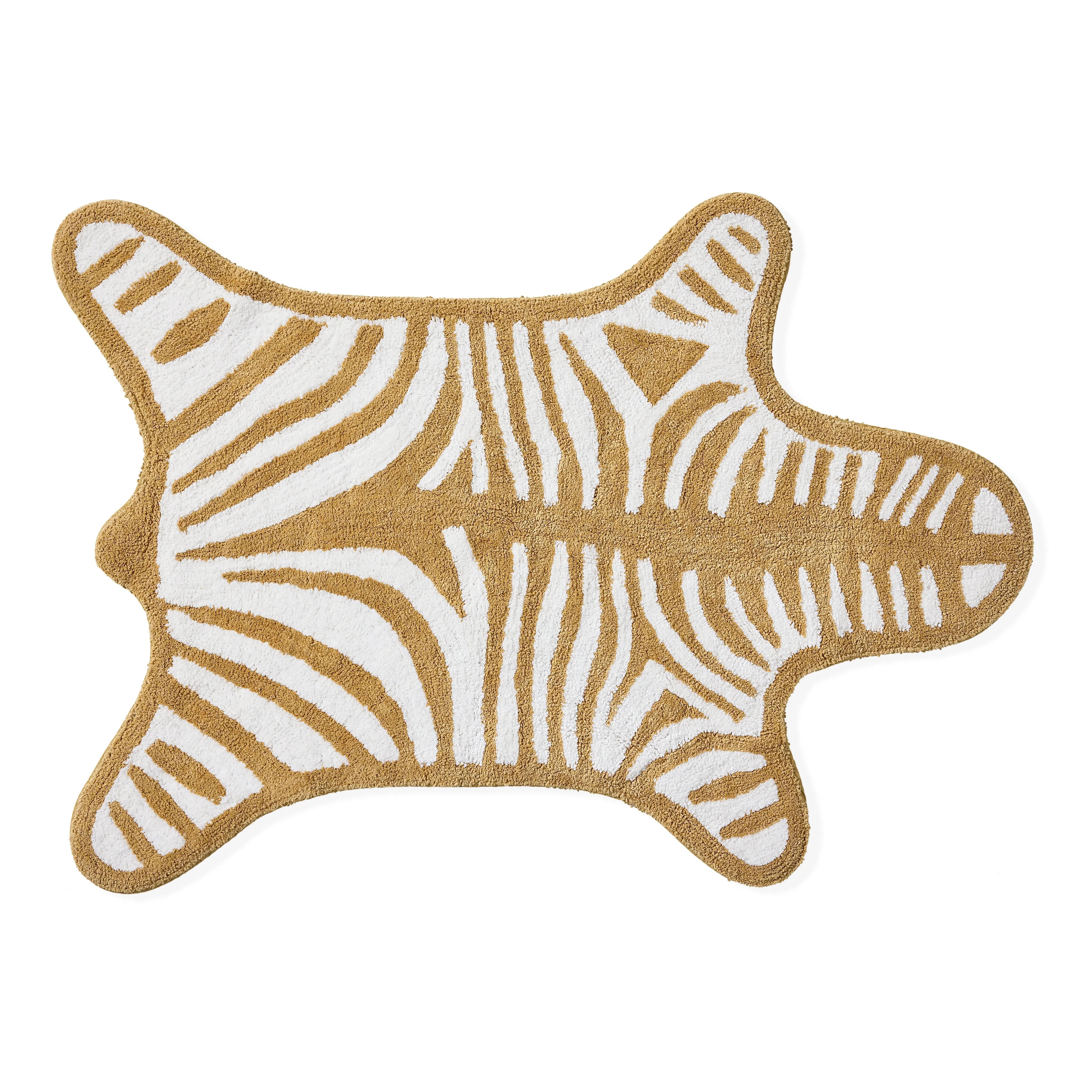 Reversible Zebra Bath Mat - Neutral, Stripe Pattern product
