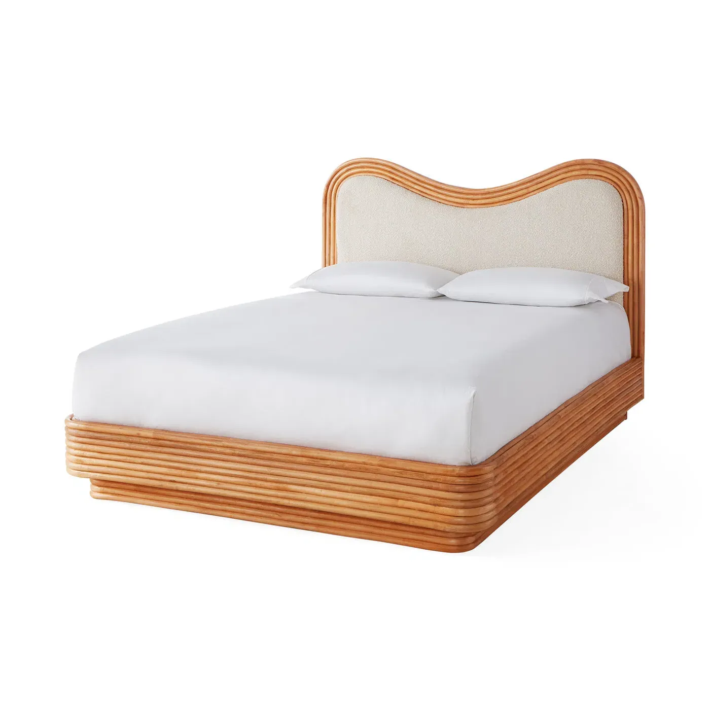 Riviera Queen Size Wave Bed - Natural, Reed product