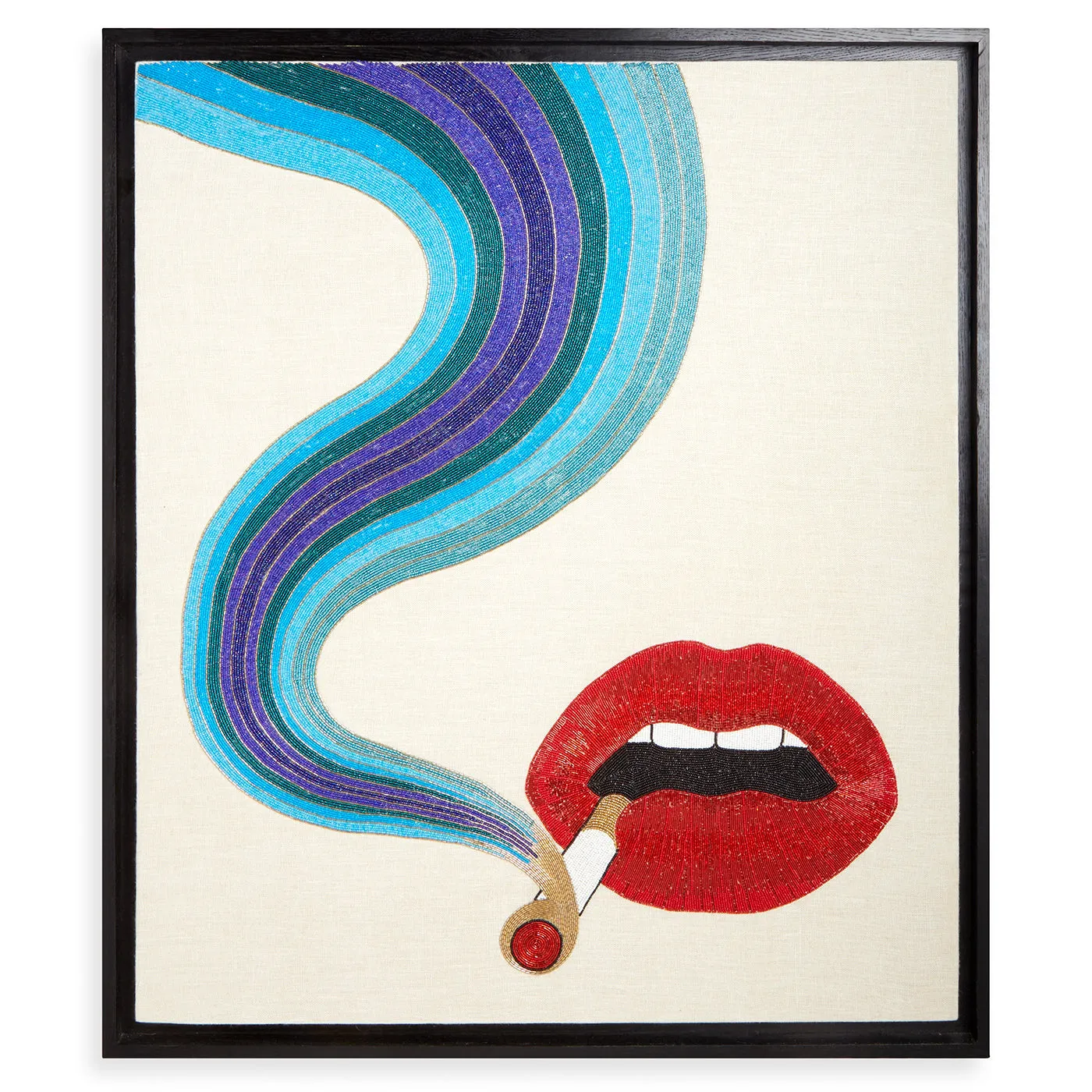Smolder Beaded Wall Art - Linen product