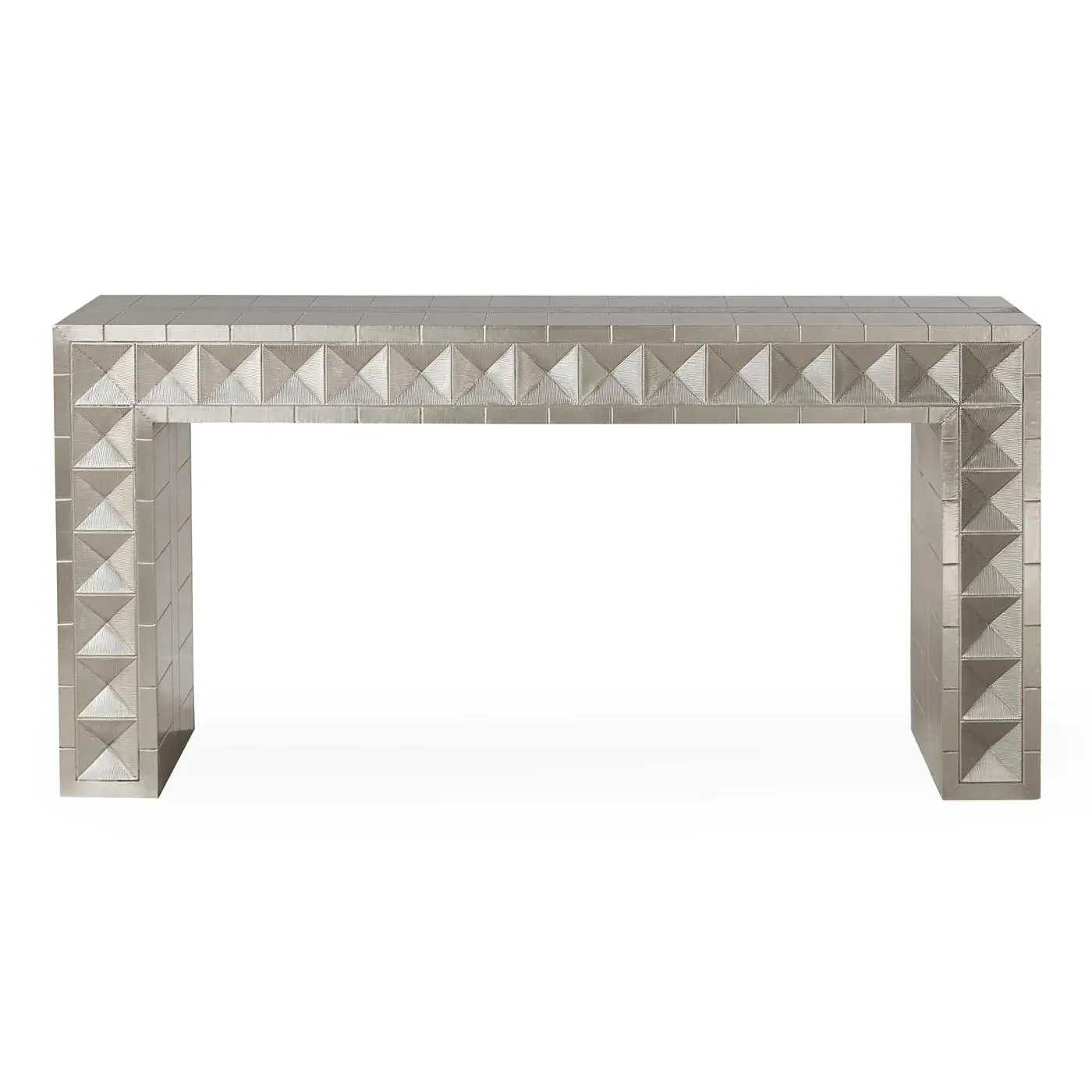 Talitha Waterfall Console Table - Nickel, Metal by Jonathan Adler