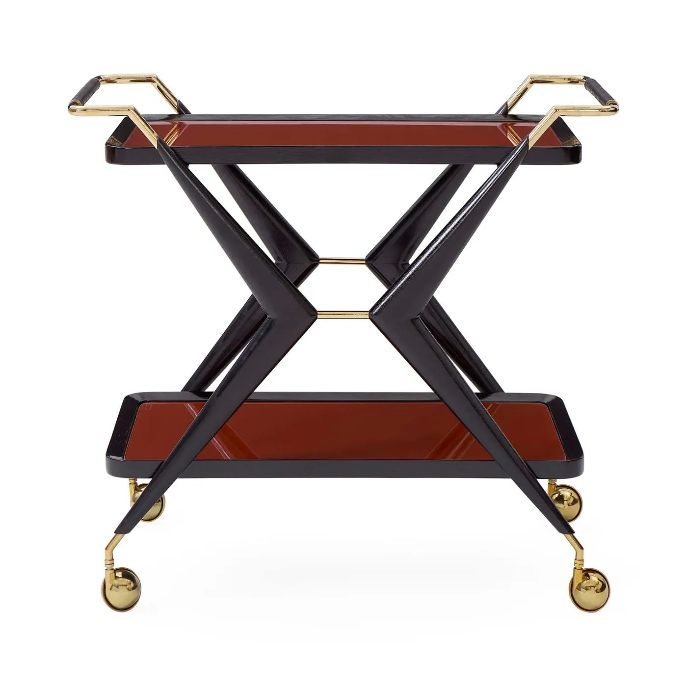 Trocadero Bar Cart - Oak, Brass product