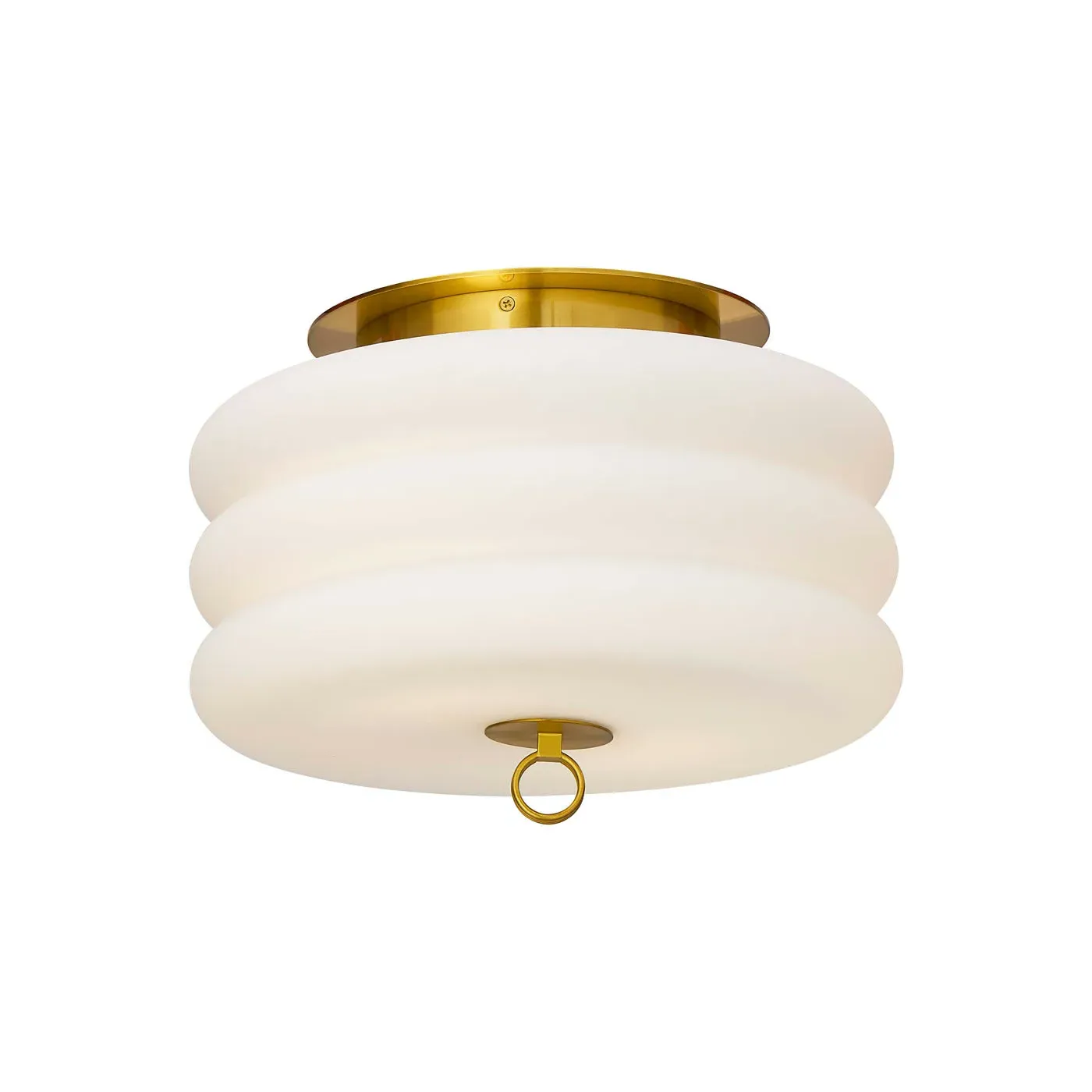 Alphaville Flush Mount - Milk Glass, Brass product