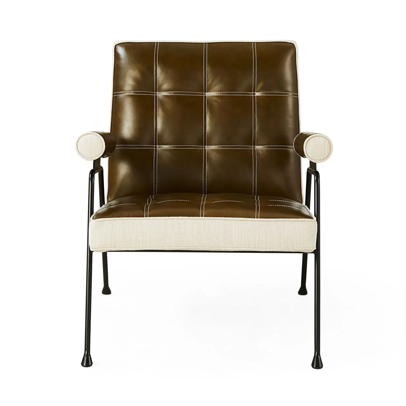 Belmondo Lounge Chair - Olive Green, Leather product