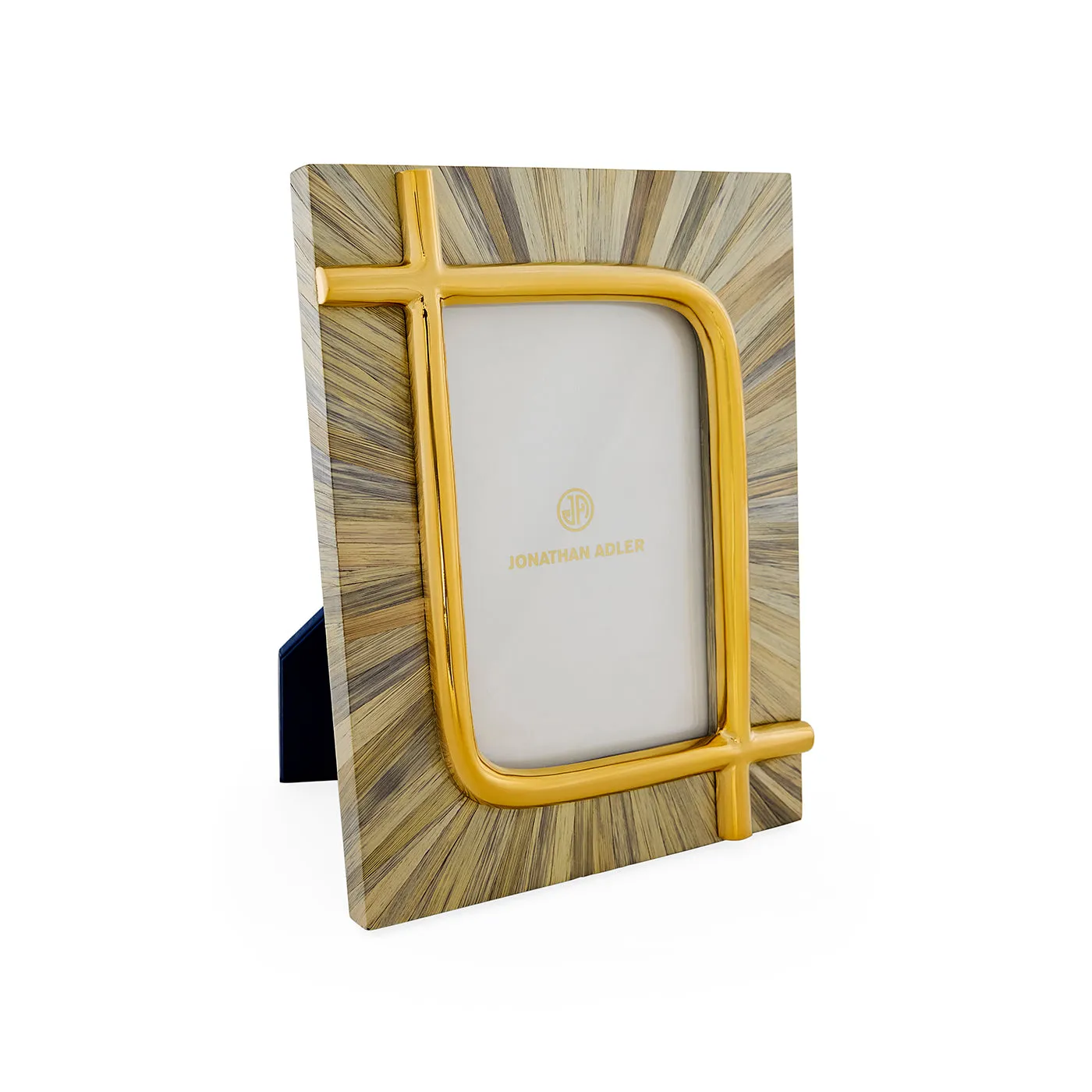 Bijoux 4x6 Photo Frame - Straw Marquetry, Brass product