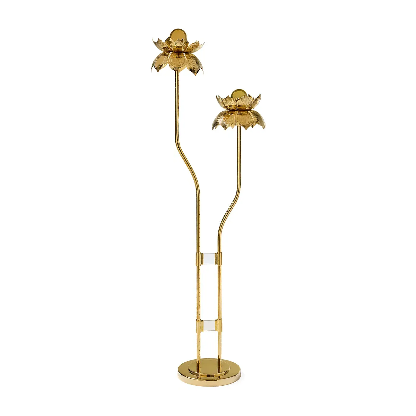 Brass Flower Floor Lamp - Brass, Acrylic product