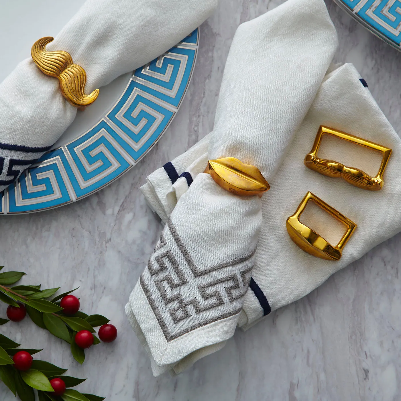 Brass Muse Napkin Rings - Brass product
