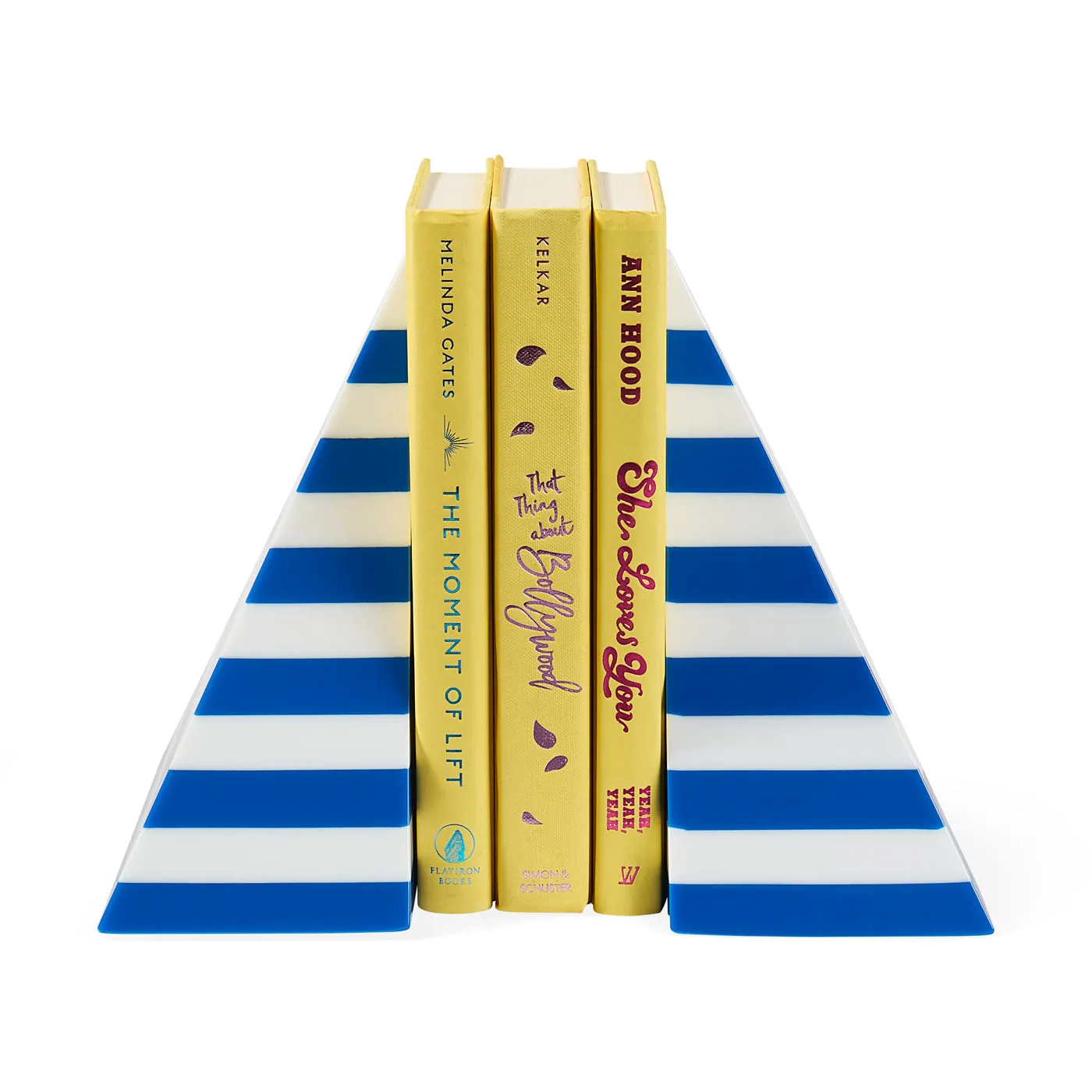 Cabana Striped Bookends - Blue, Acrylic product
