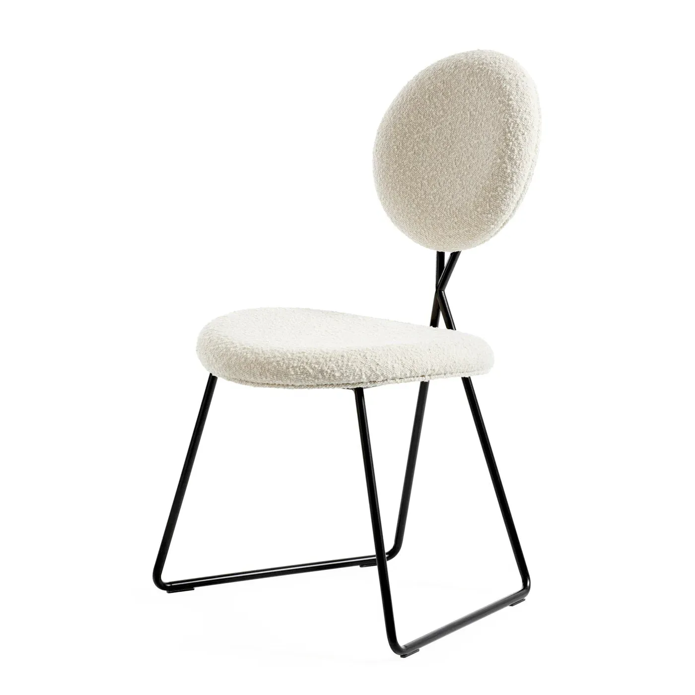 Caprice Dining Chair - Camel Leather, Blackened Steel product