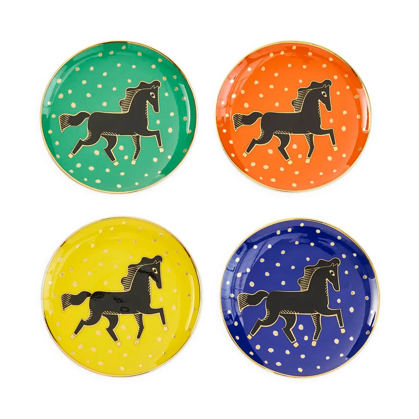 Cheval Porcelain Coasters - Gold product