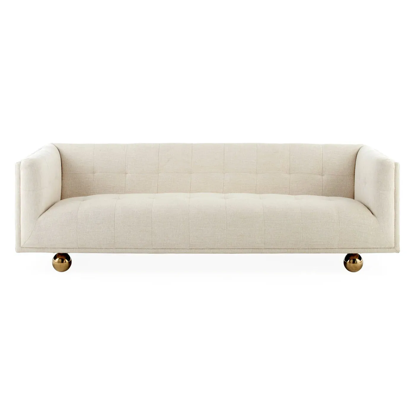 Claridge Apartment Sofa - Tufted, Brass Feet product