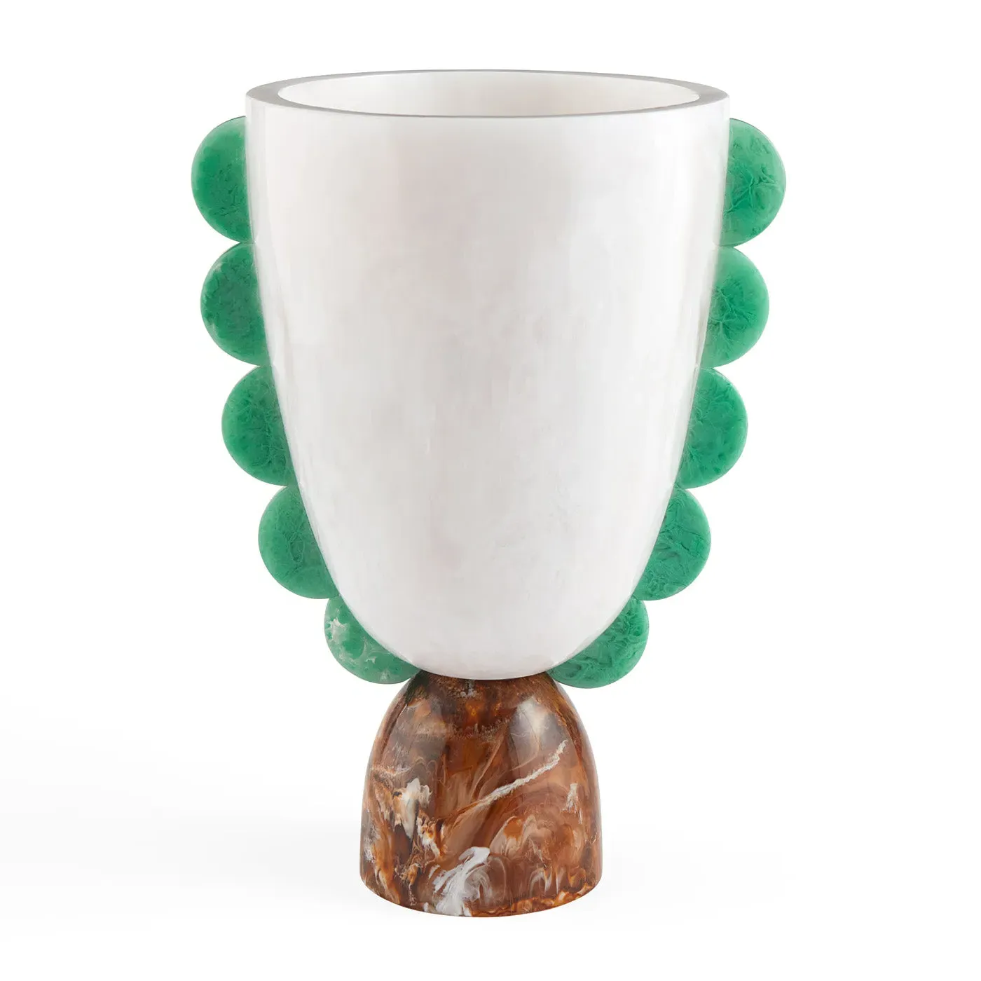 Como Scalloped Urn - White, Celadon product