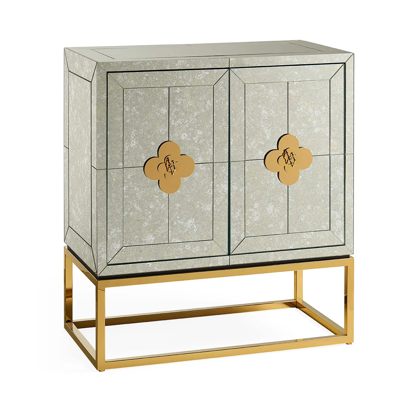 Delphine Cabinet - Antiqued Mirror, Polished Brass product