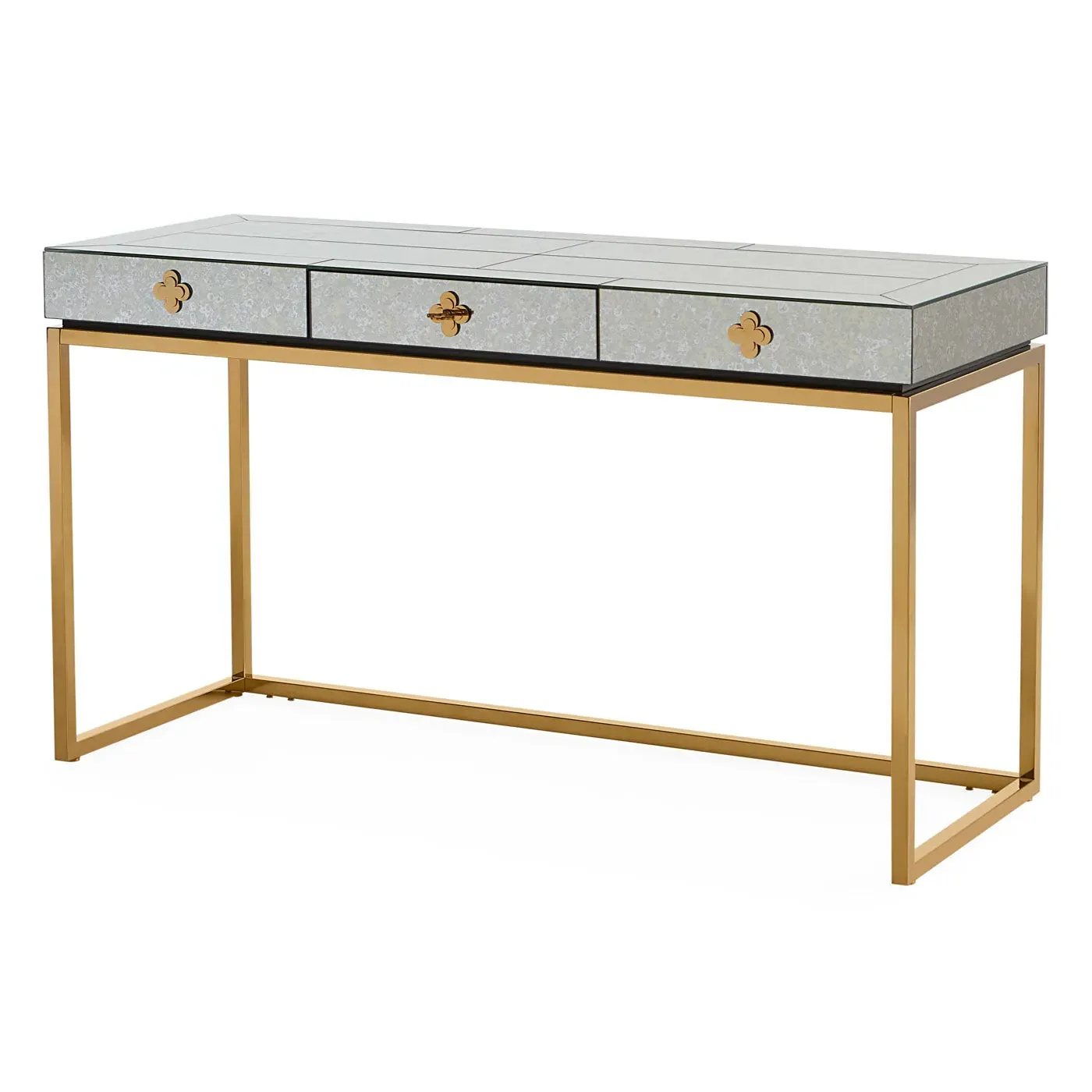 Delphine Desk with Drawer - Brass, Mirror product