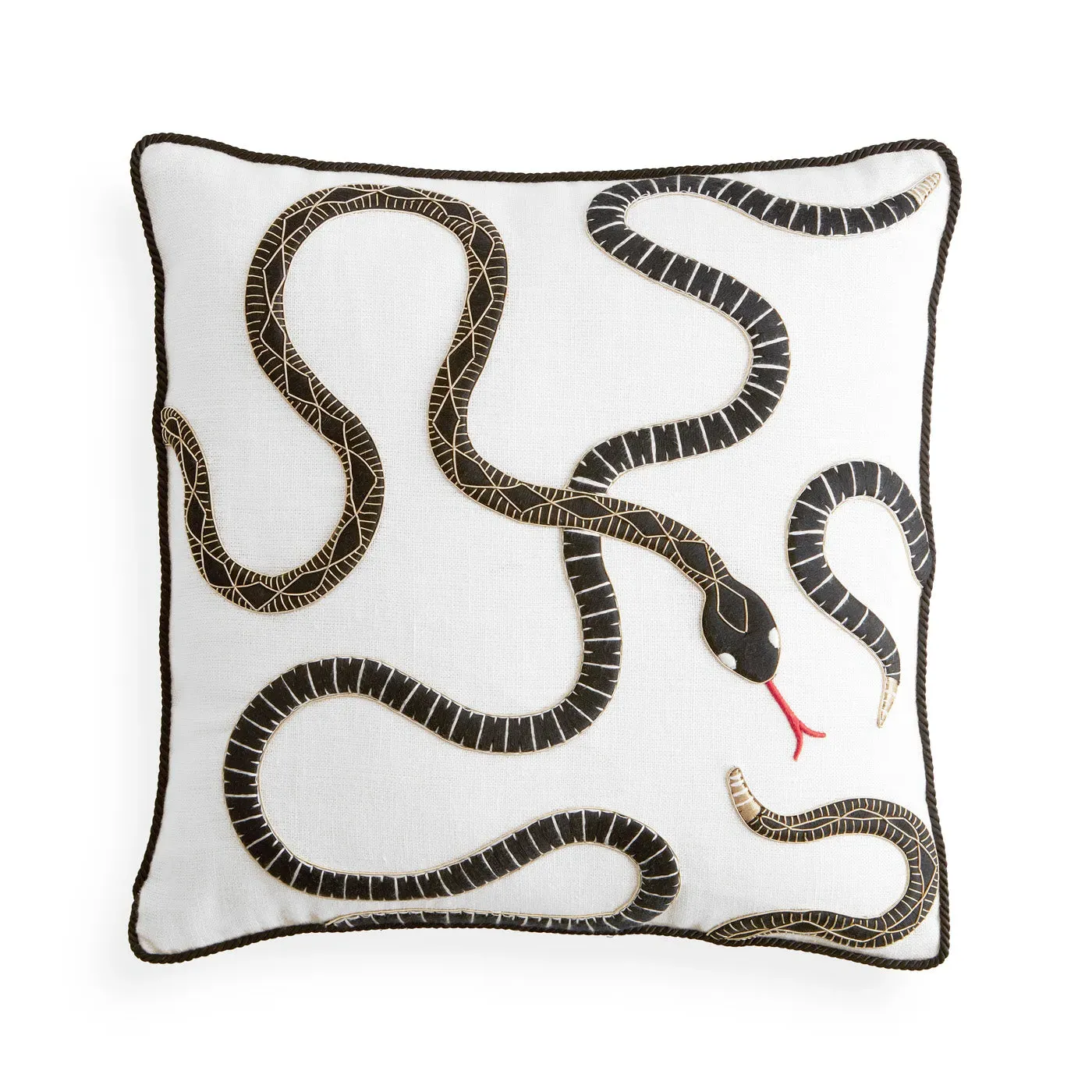 Eden Square Cushion - Black, Ivory product