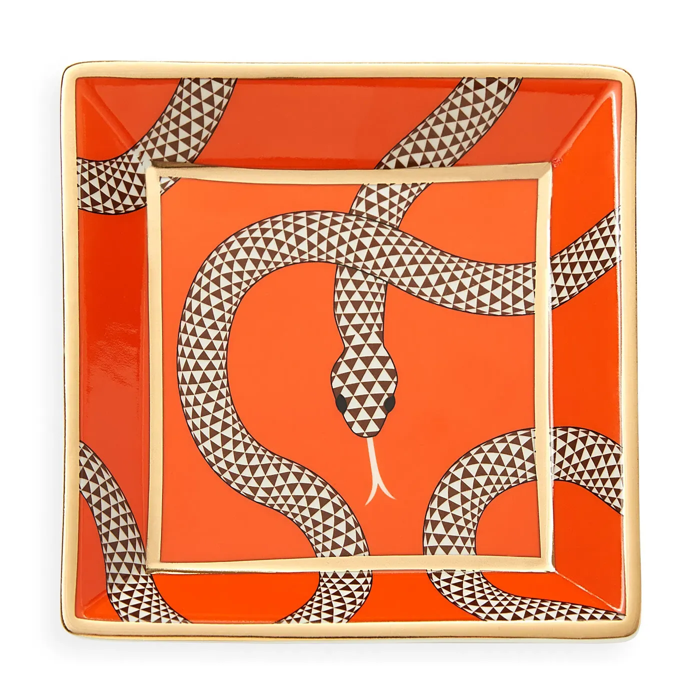 Eden Square Tray - Orange, Porcelain product
