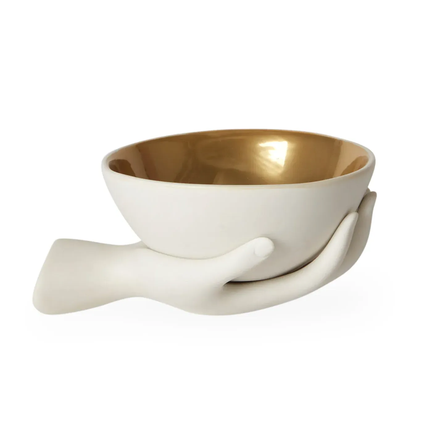 Eve Hand-Sculpted Accent Bowl - Gold Interior product