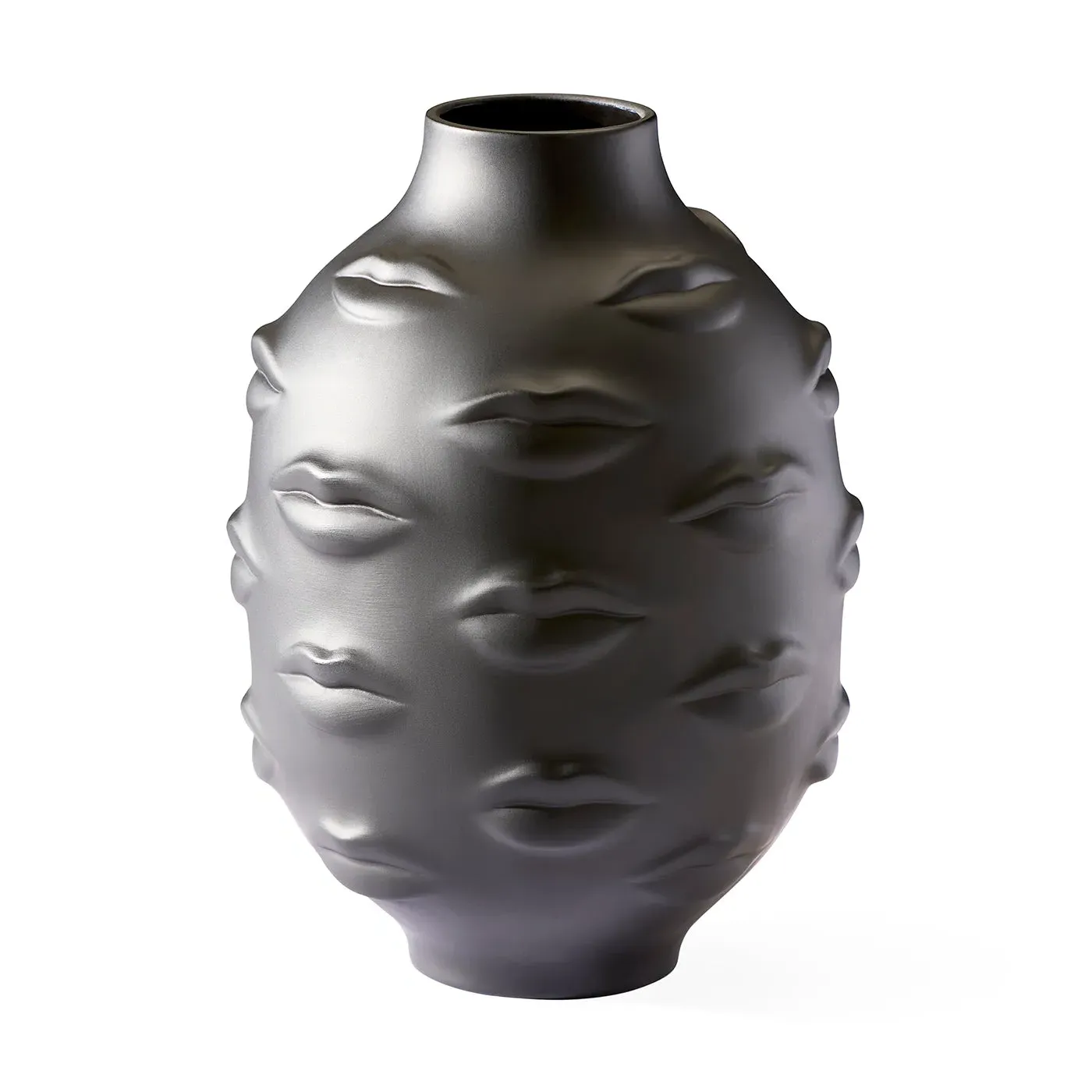Gala Round Vase - Unglazed Porcelain by Jonathan Adler