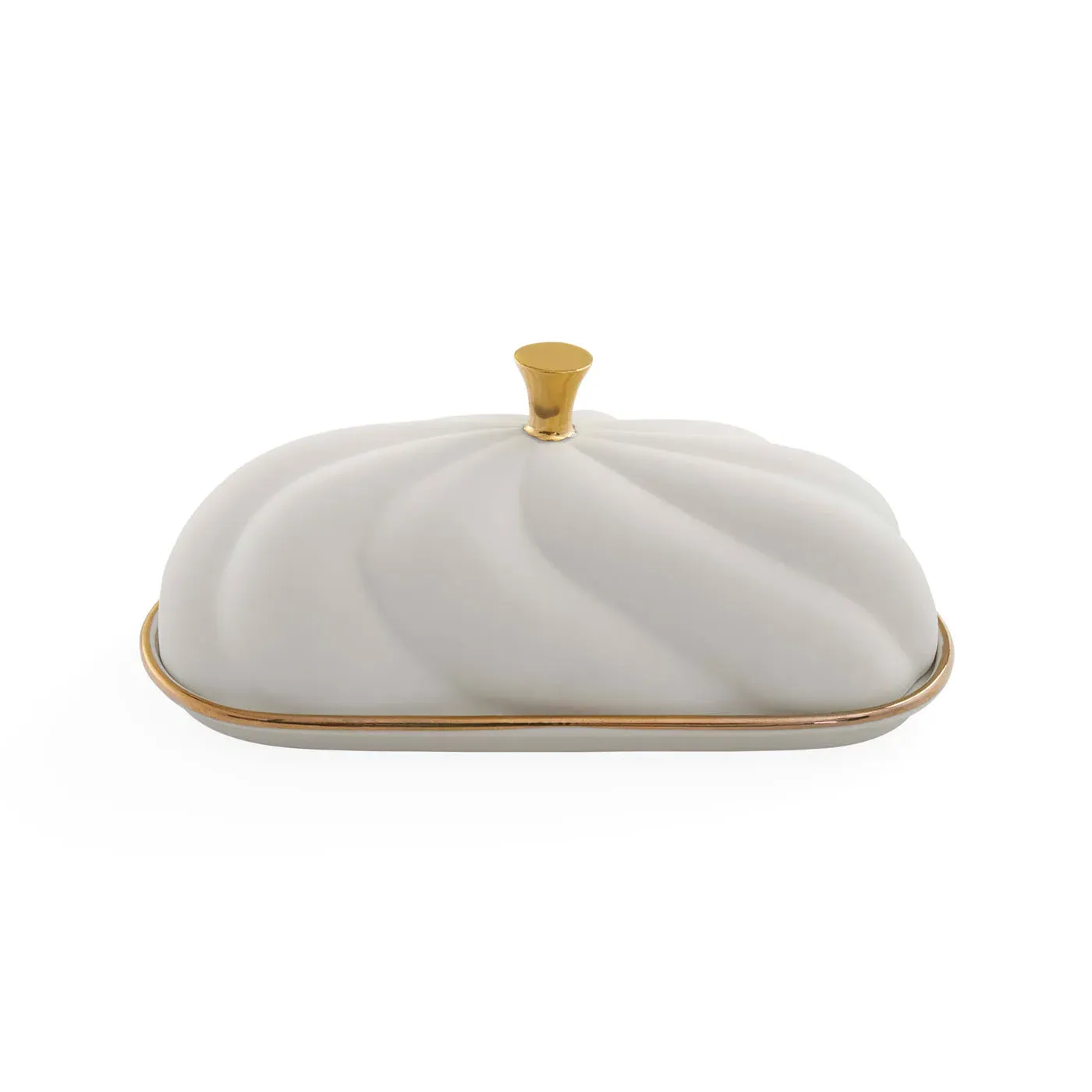 Geneva Butter Dish - Unglazed Porcelain product