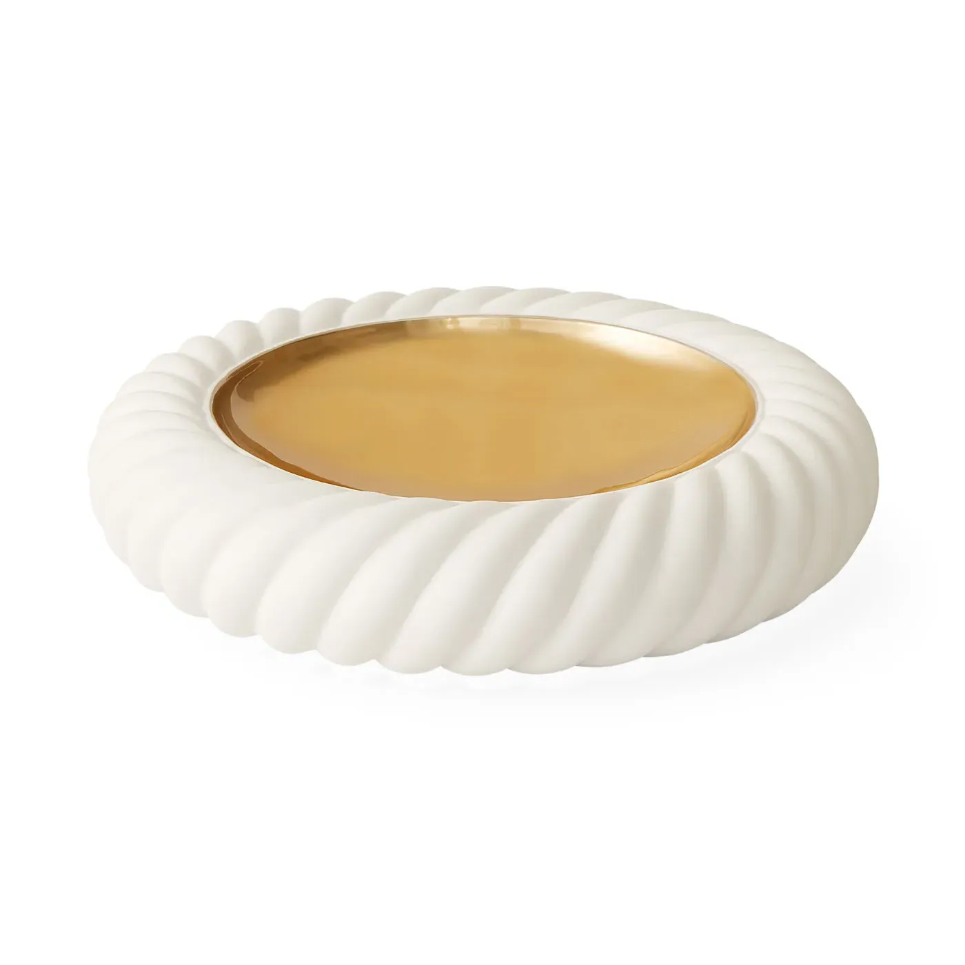 Geneva Rope-Wound Decorative Bowl - Gold, Porcelain product