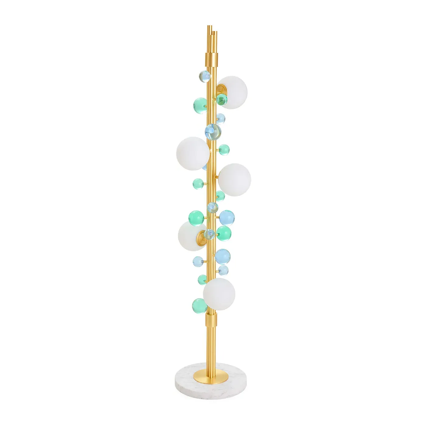 Globo Five-Light Kinetic Floor Lamp - Brass, Marble product