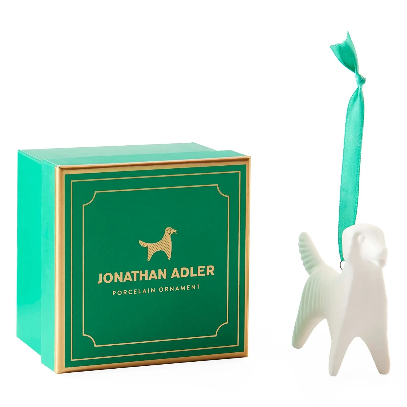 Golden Retriever Ornament - Unglazed Porcelain by Jonathan Adler