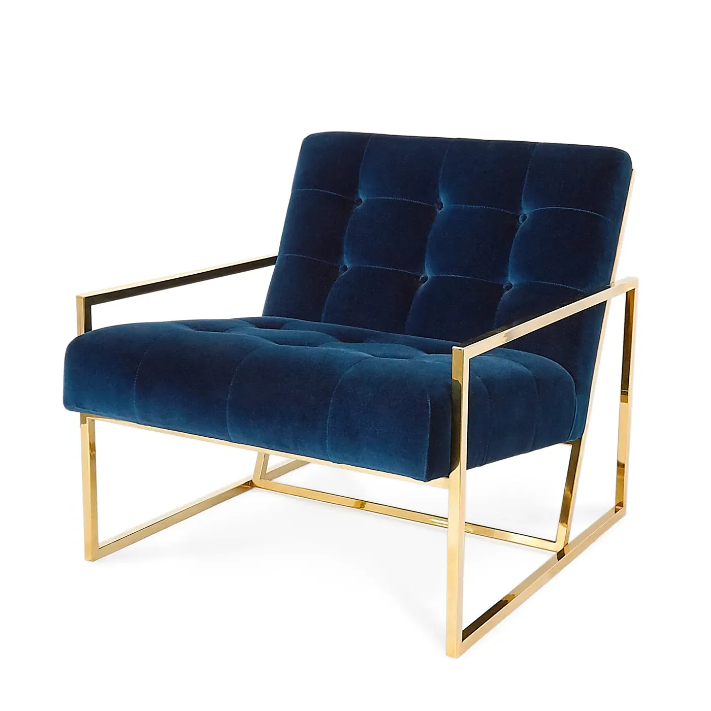 Goldfinger Lounge Chair - Navy, Velvet product