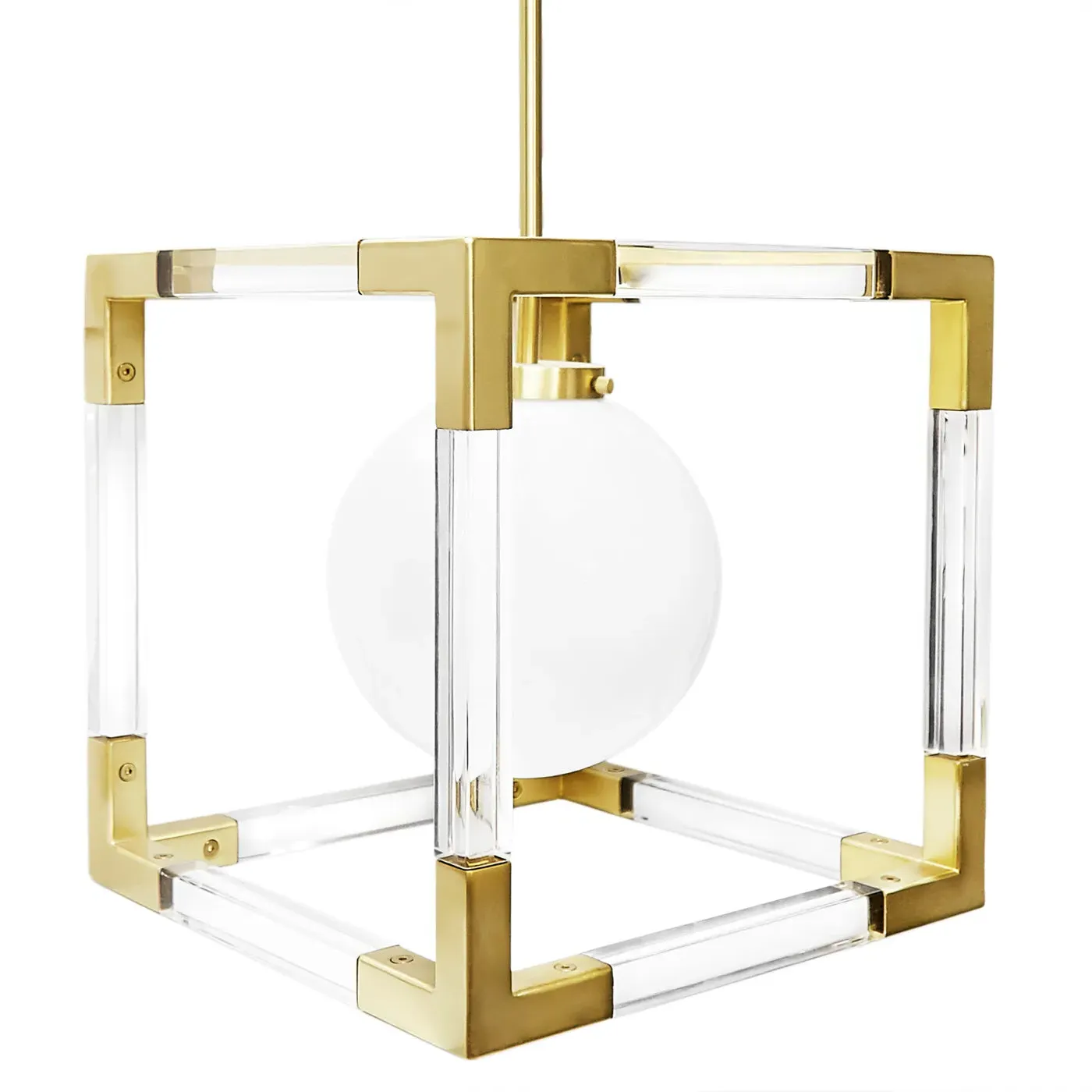 Jacques Pendant Light - Clear Acrylic, Brass product