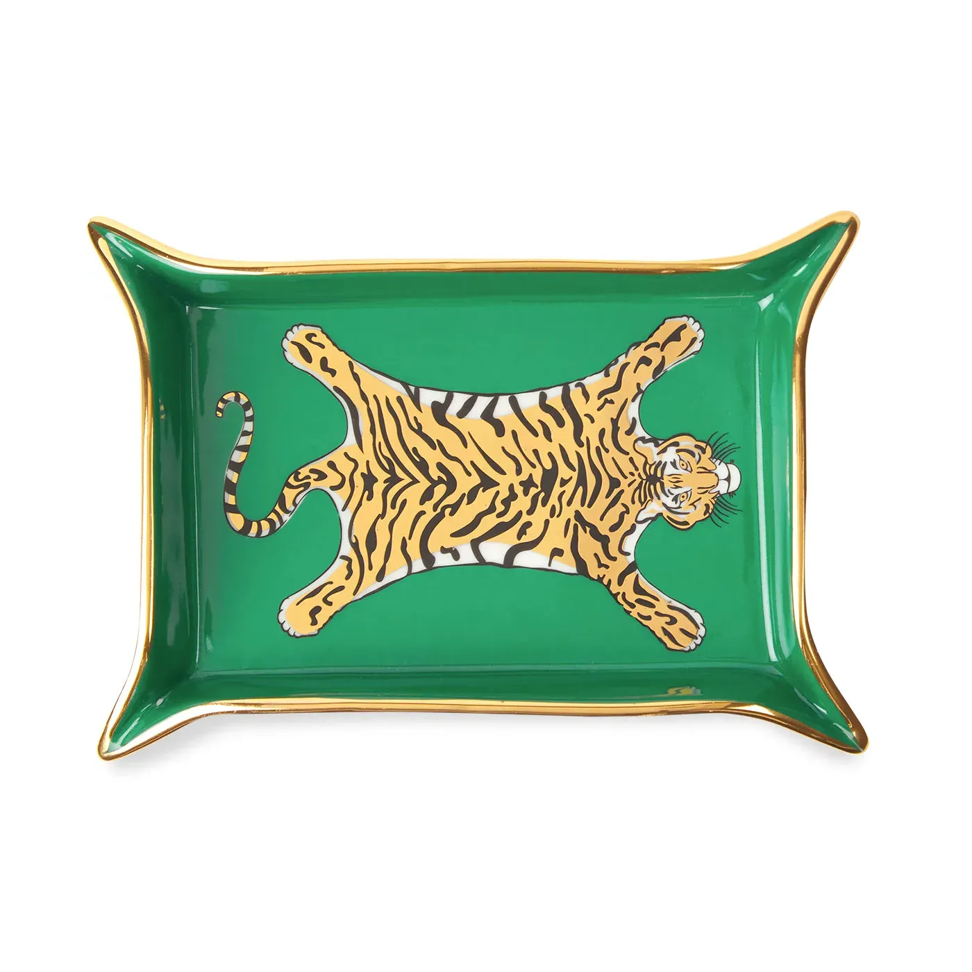 Jonathan Adler Tiger Valet Tray - Emerald, Porcelain product