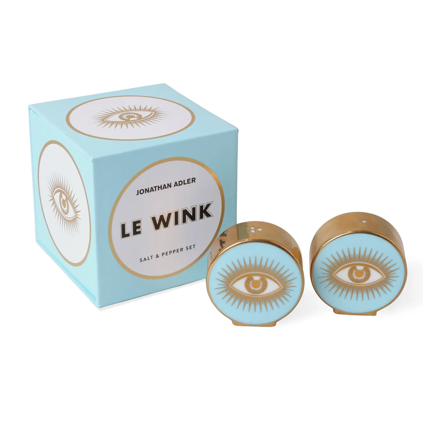 Le Wink Salt & Pepper Set - Gold, Porcelain product