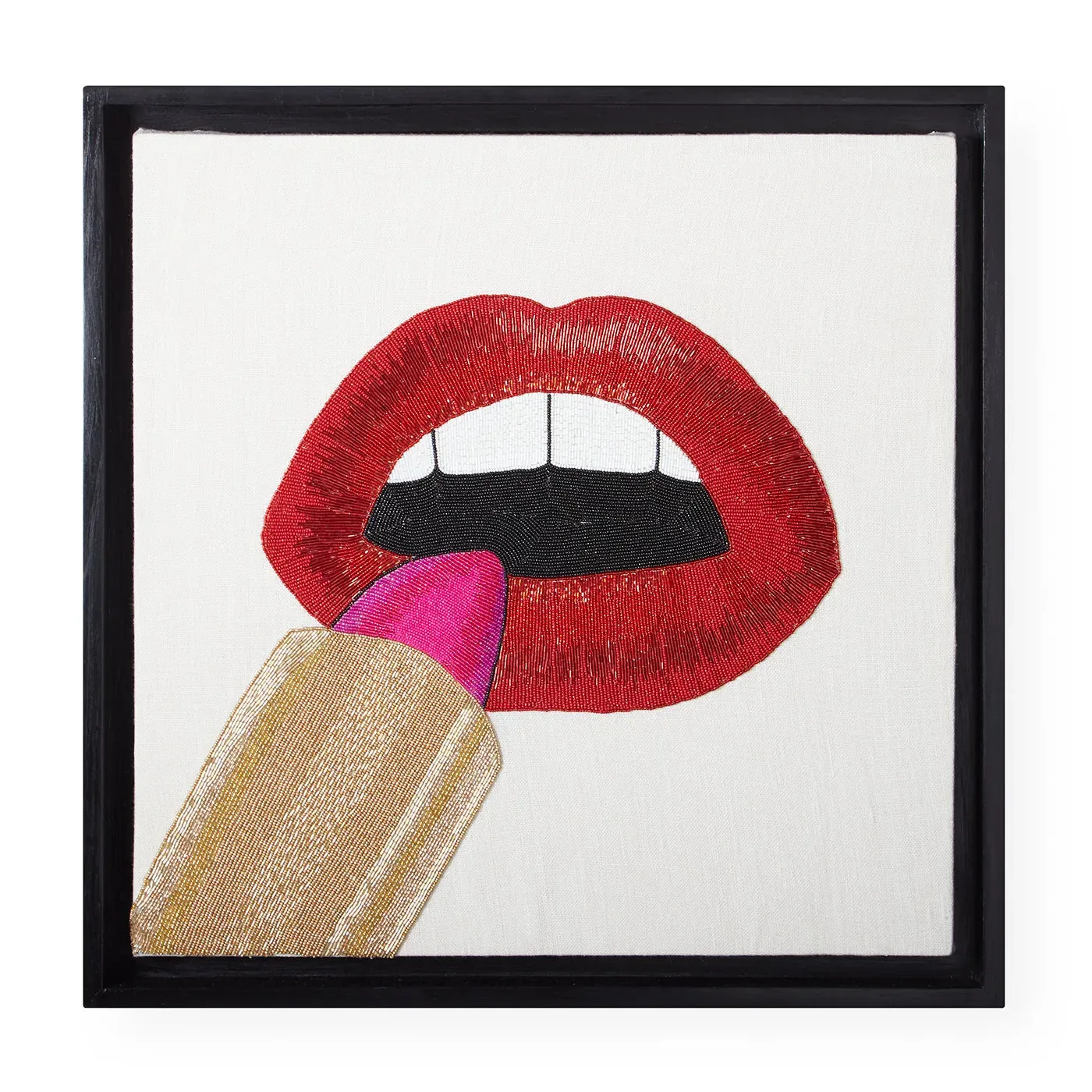 Lipstick Beaded Art - Linen product