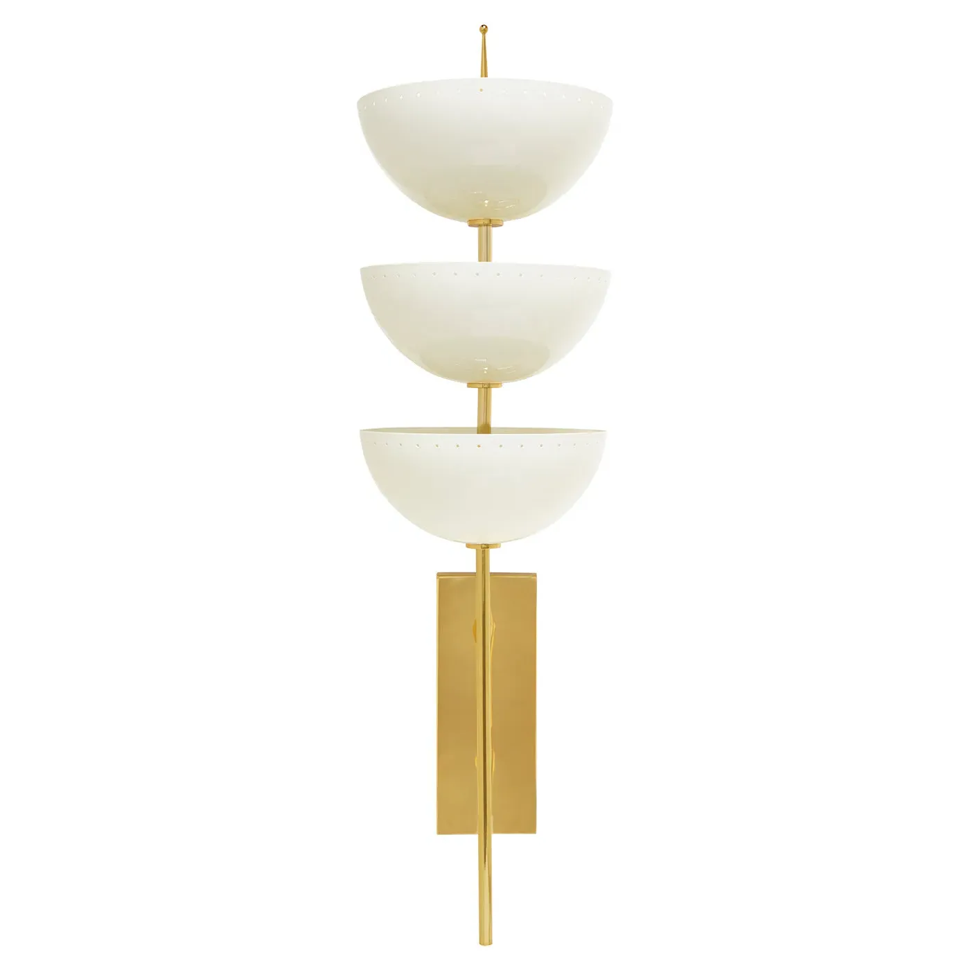 Lisbon 3-Arm Wall Sconce - Ivory, Brass product