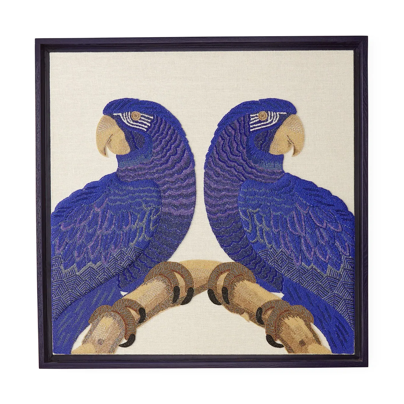 Macaw Beaded Art - Blue, Linen product