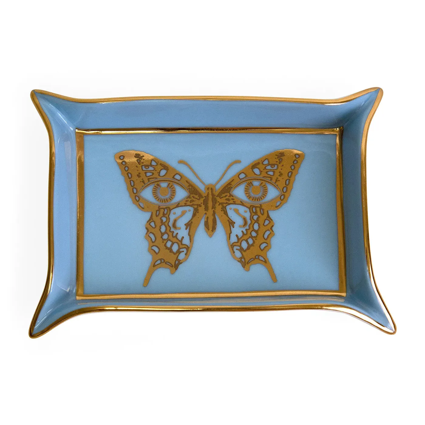 Mariposa Valet Tray - Blue, Gold product
