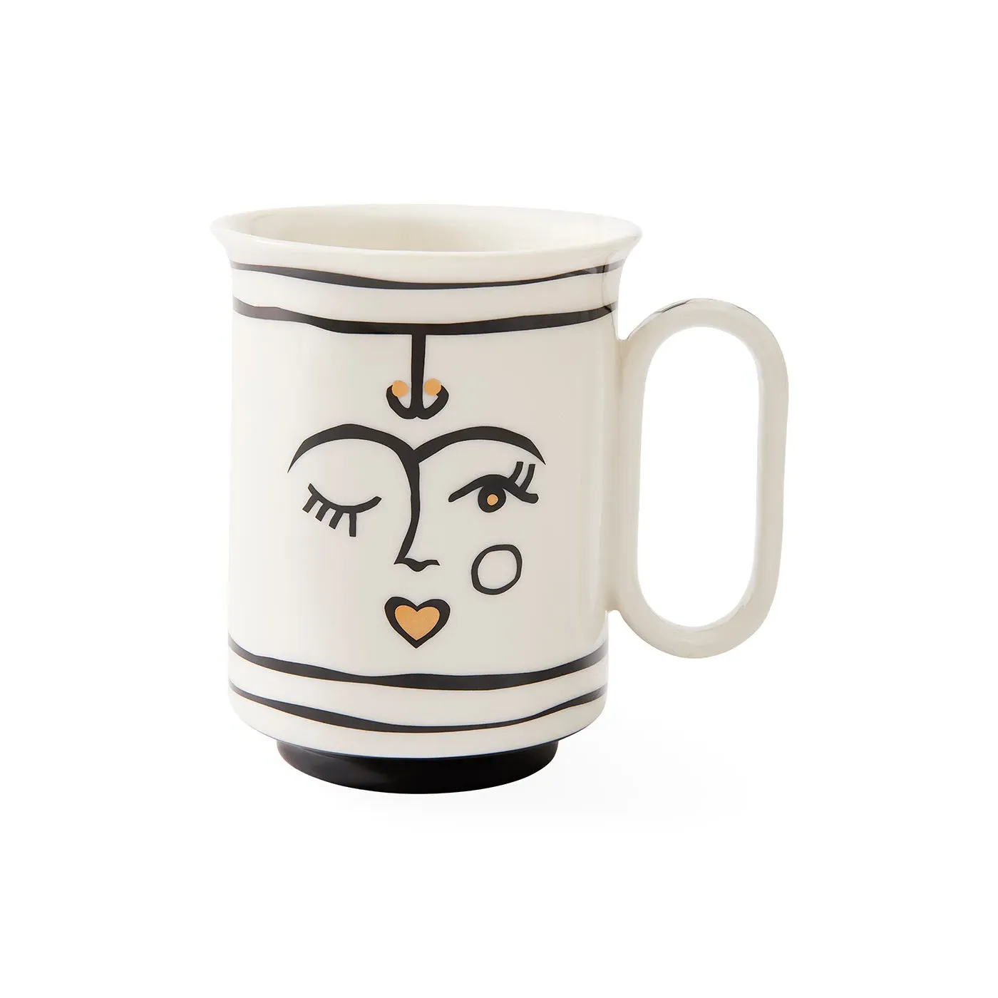Marseilles Mug - Black, Gold by Jonathan Adler
