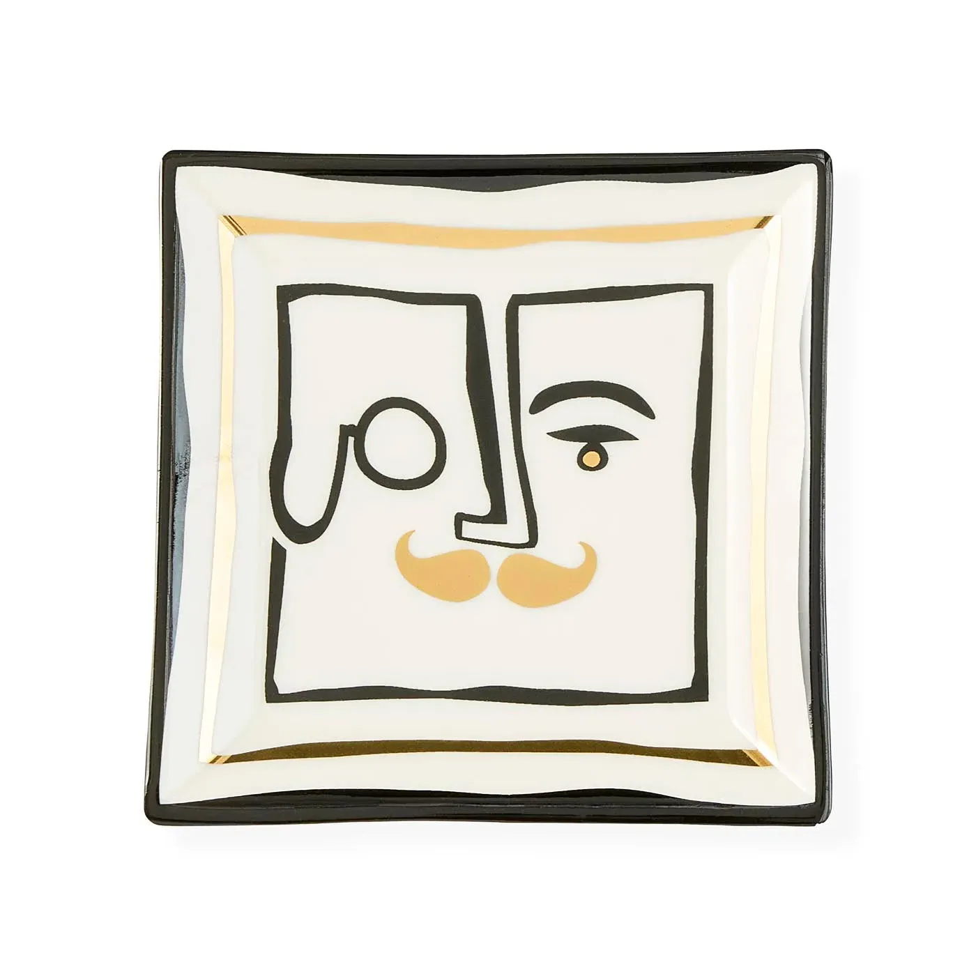 Marseilles Square Tray - Black, Gold product