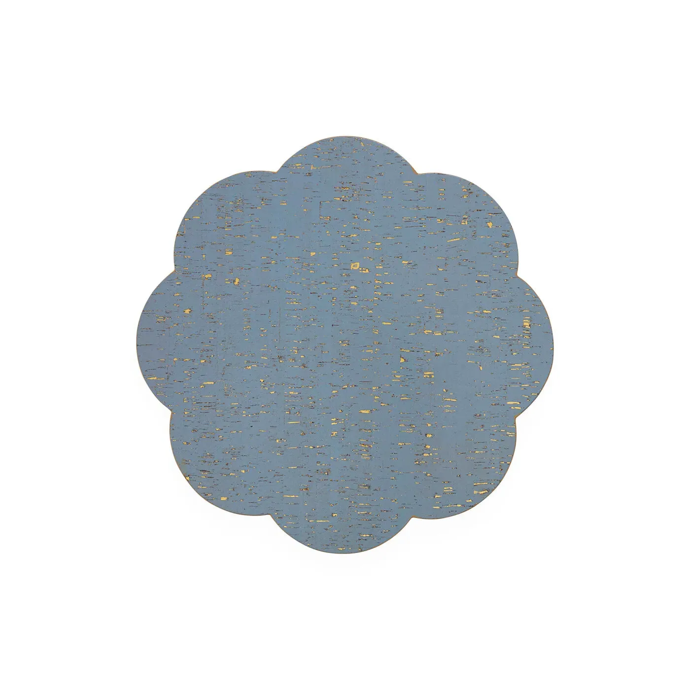 Metallic Cork Petal Placemat Set - Blue, Gold product